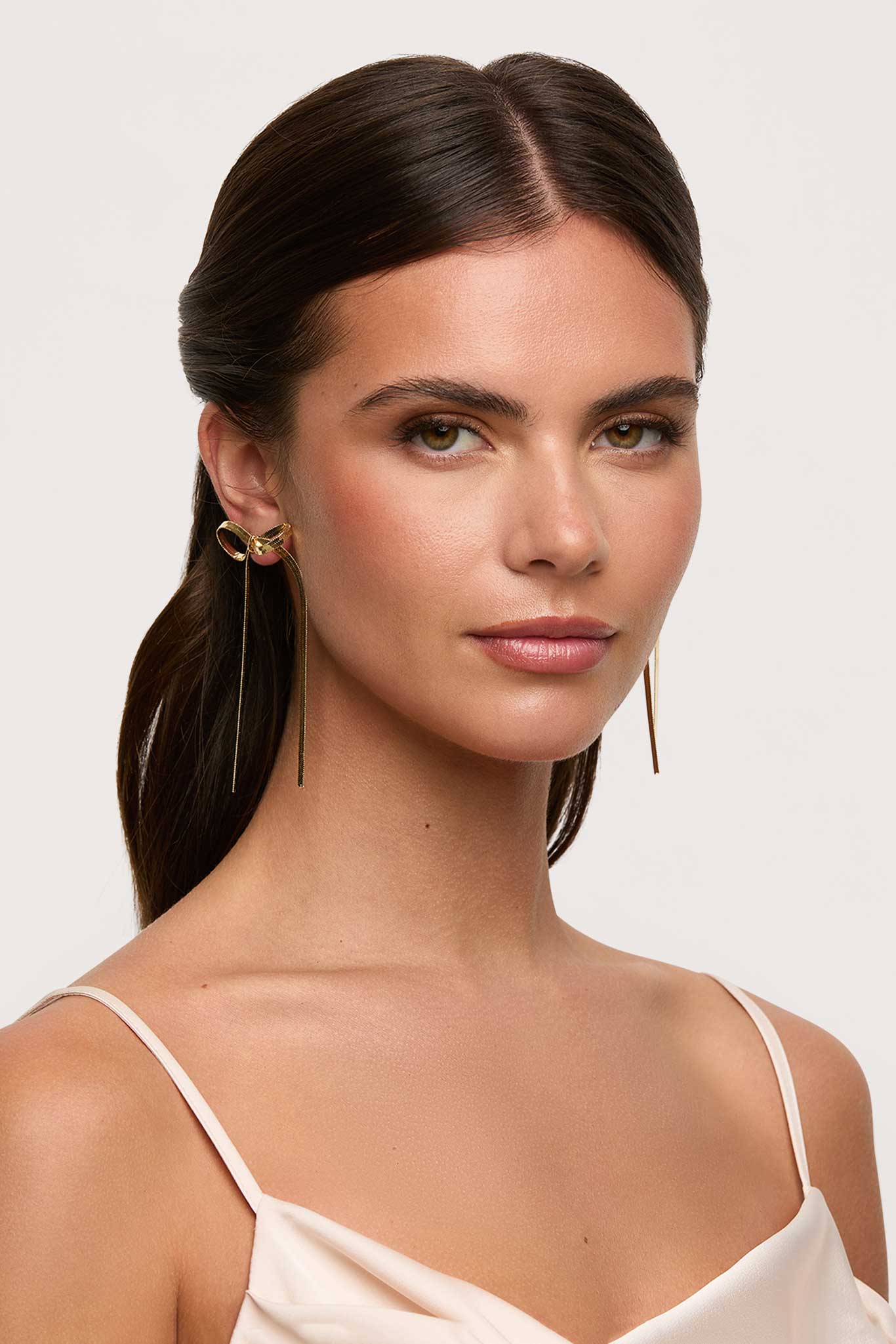 Herringbone Bow Earrings - Image 3