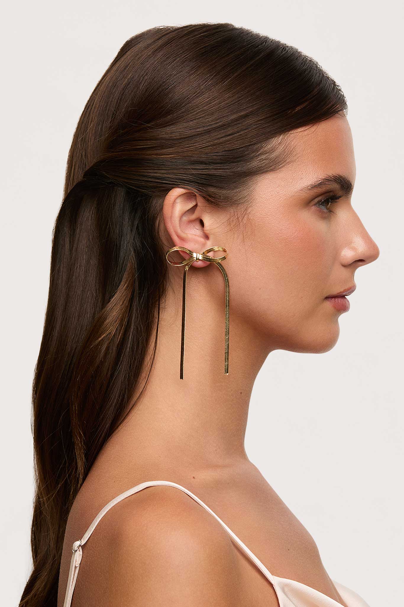 Herringbone Bow Earrings - Image 4