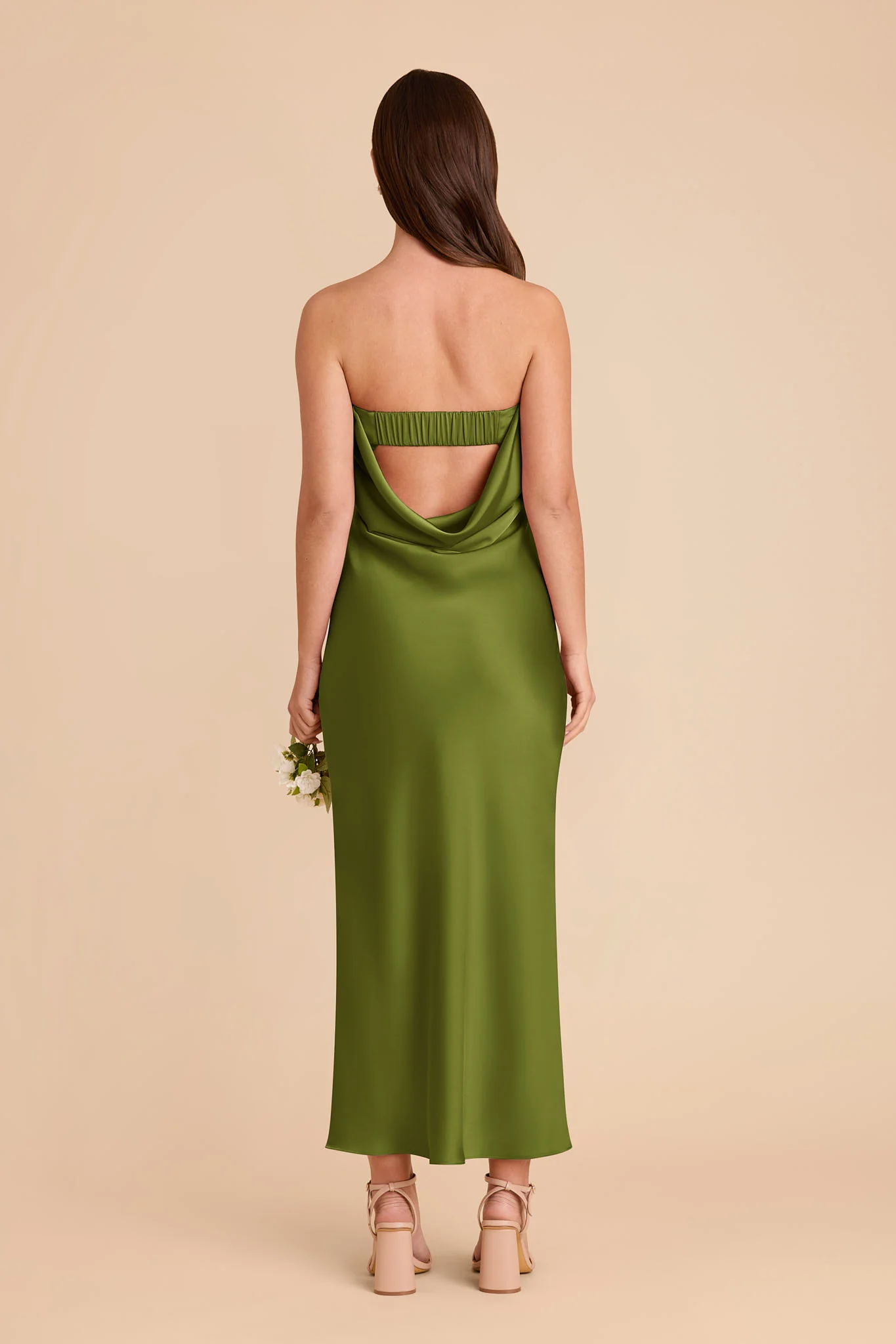Isla Matte Satin Dress - Cactus - Image 6