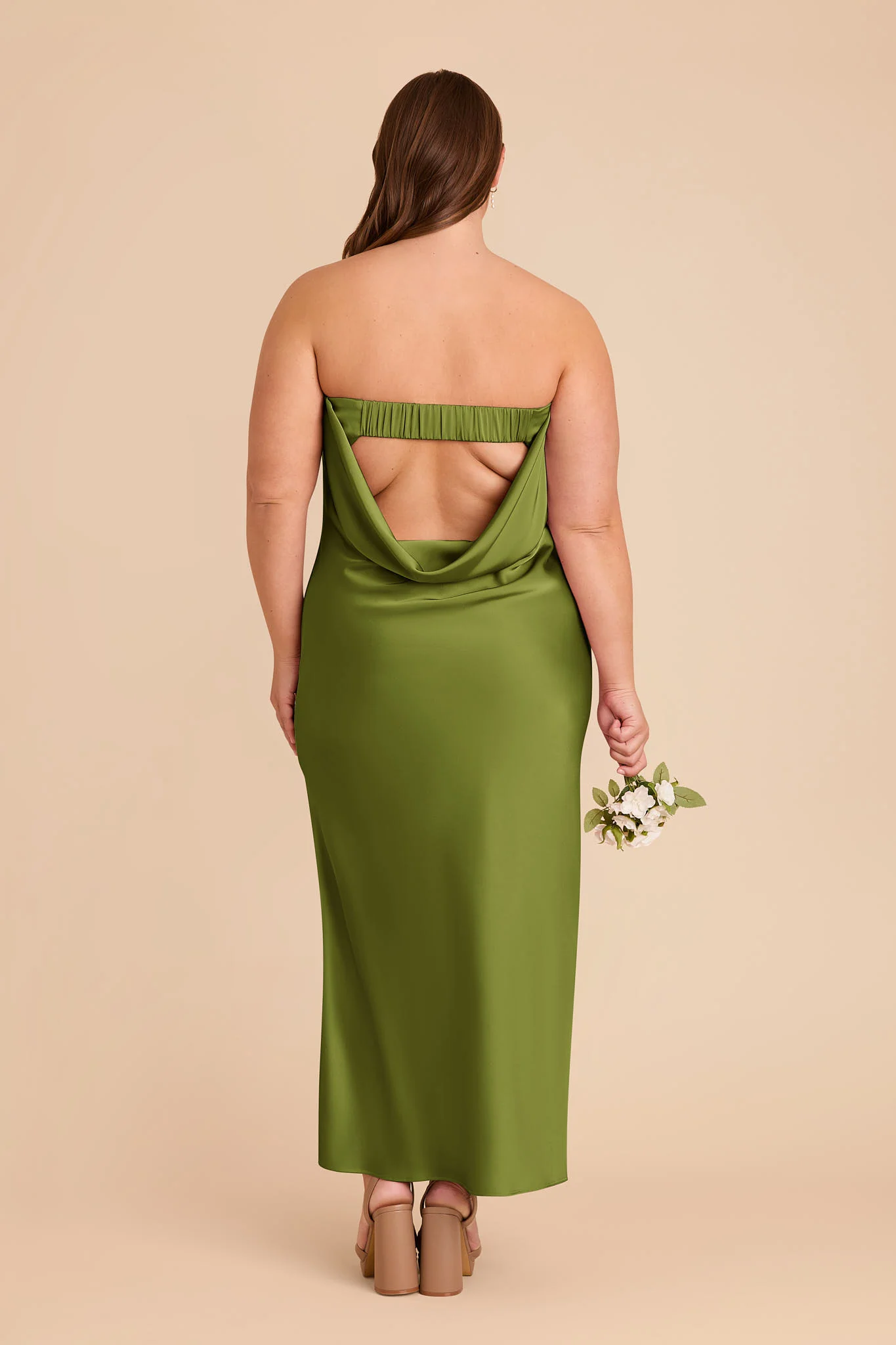 Isla Matte Satin Dress - Cactus - Image 9