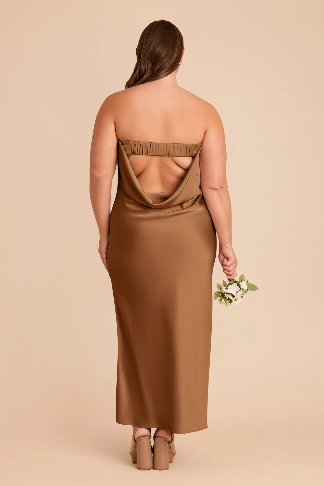 Isla Matte Satin Dress - Copper - Image 11