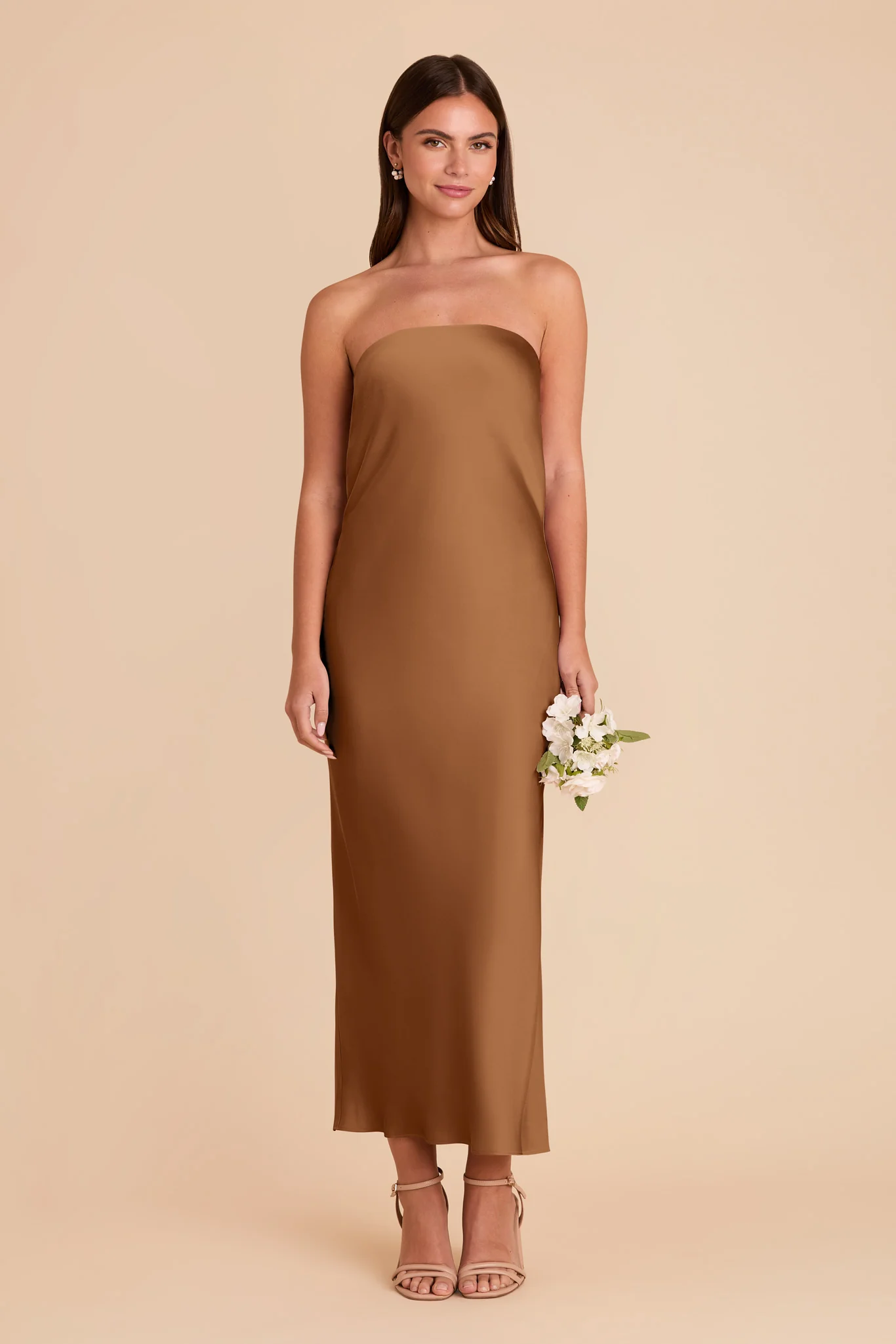 Isla Matte Satin Dress - Copper - Image 4