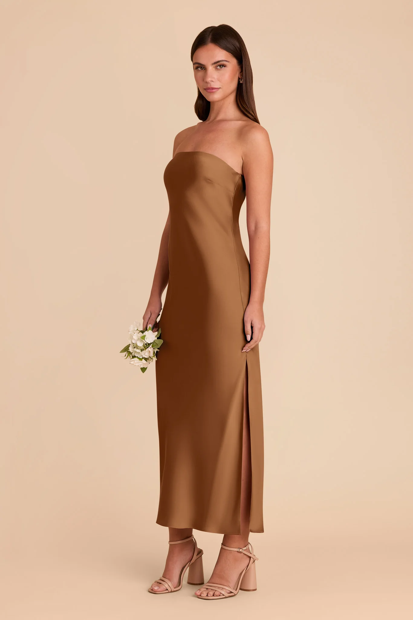 Isla Matte Satin Dress - Copper - Image 6