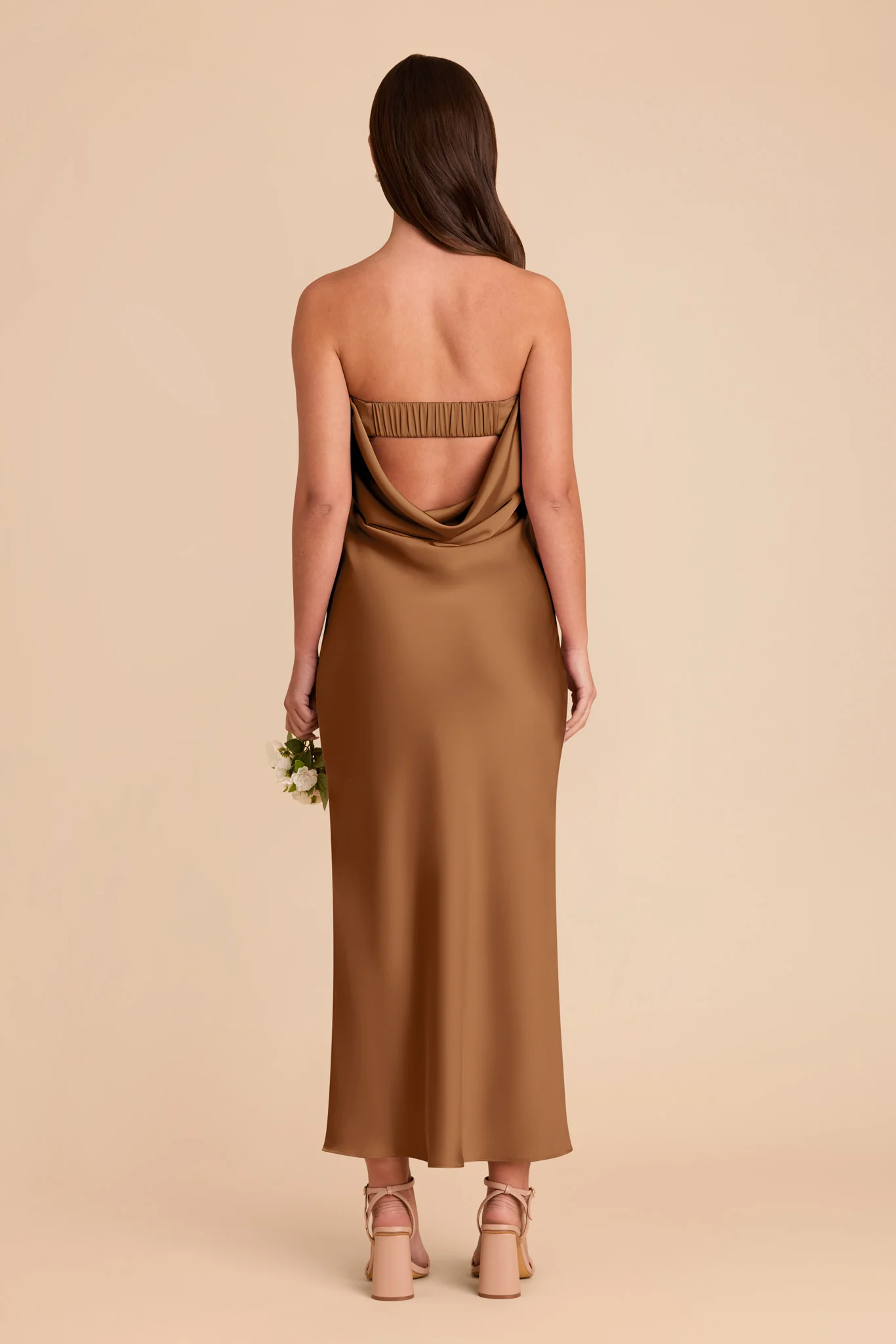 Isla Matte Satin Dress - Copper - Image 7