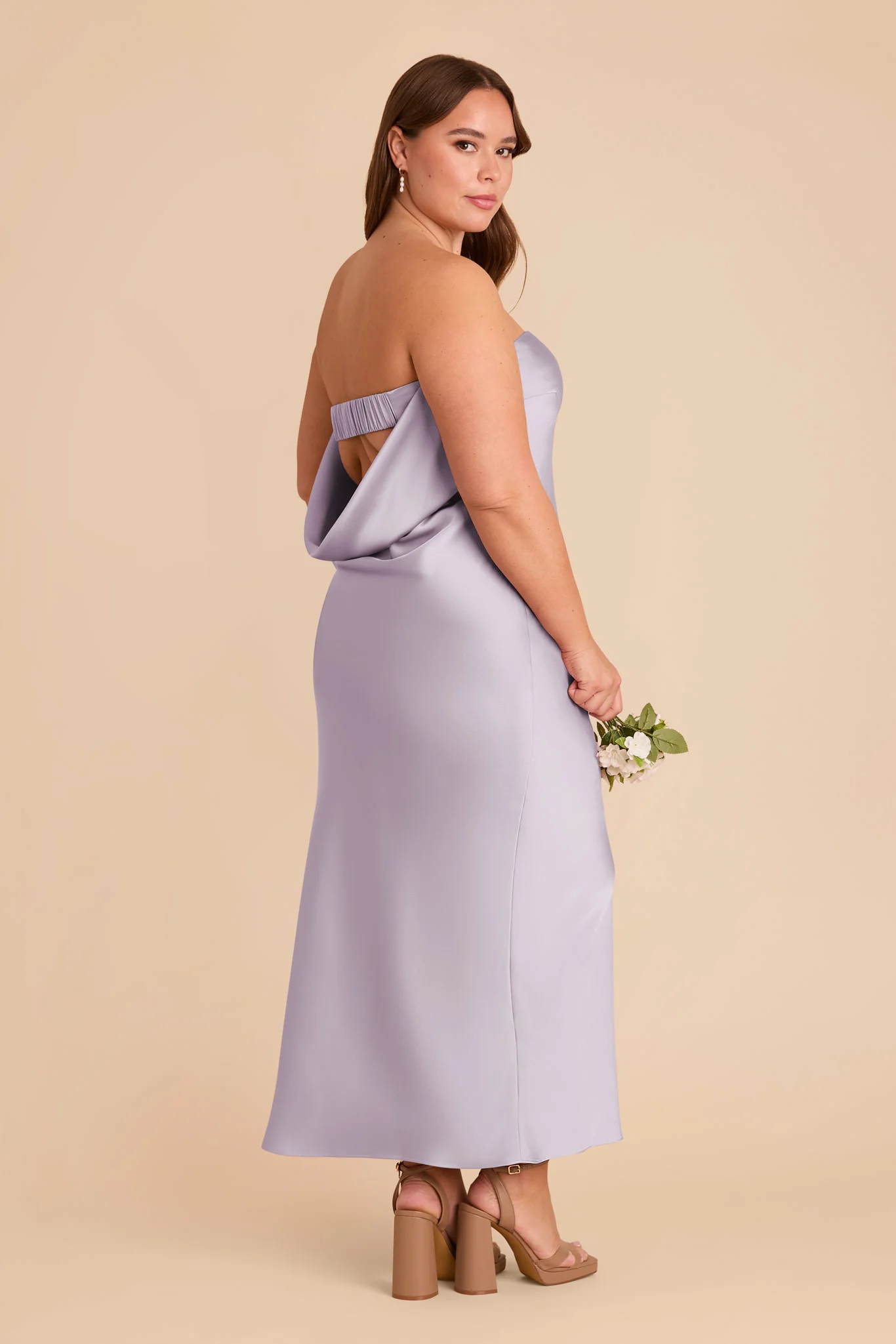 Isla Matte Satin Dress - Dusty Lilac - Image 2