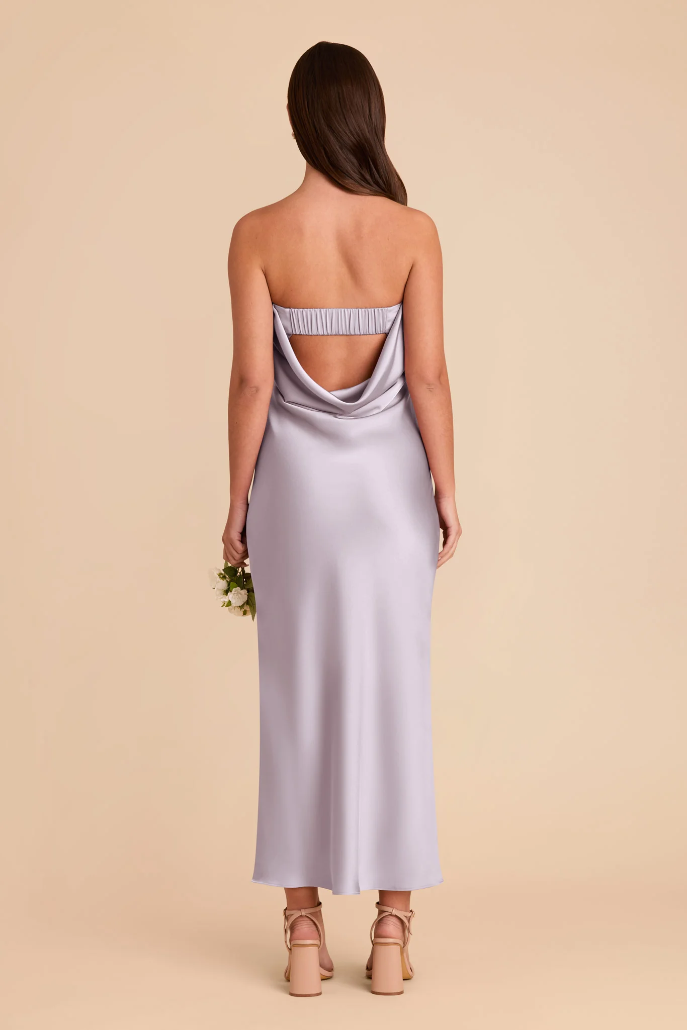 Isla Matte Satin Dress - Dusty Lilac - Image 7