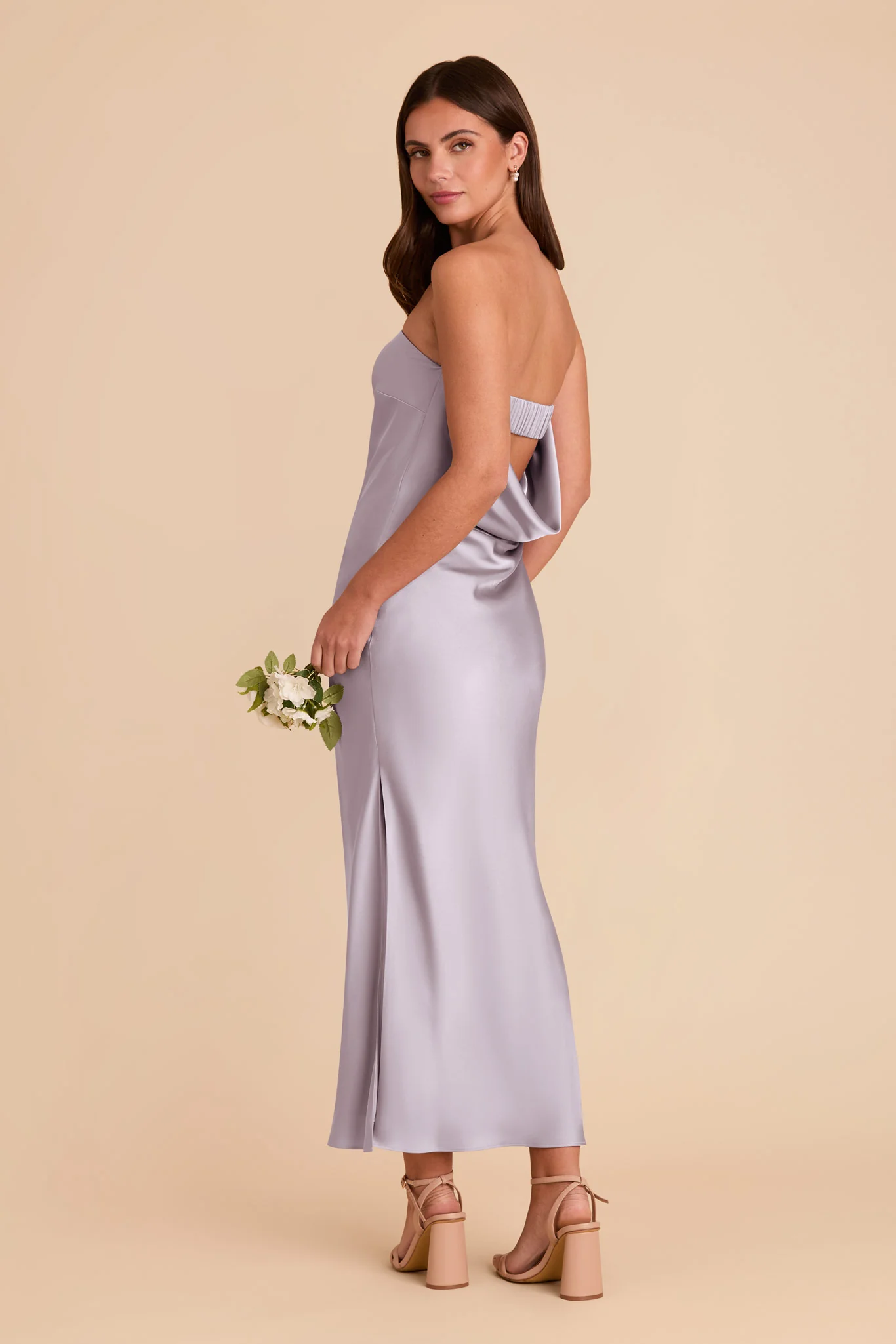 Isla Matte Satin Dress - Dusty Lilac - Image 9