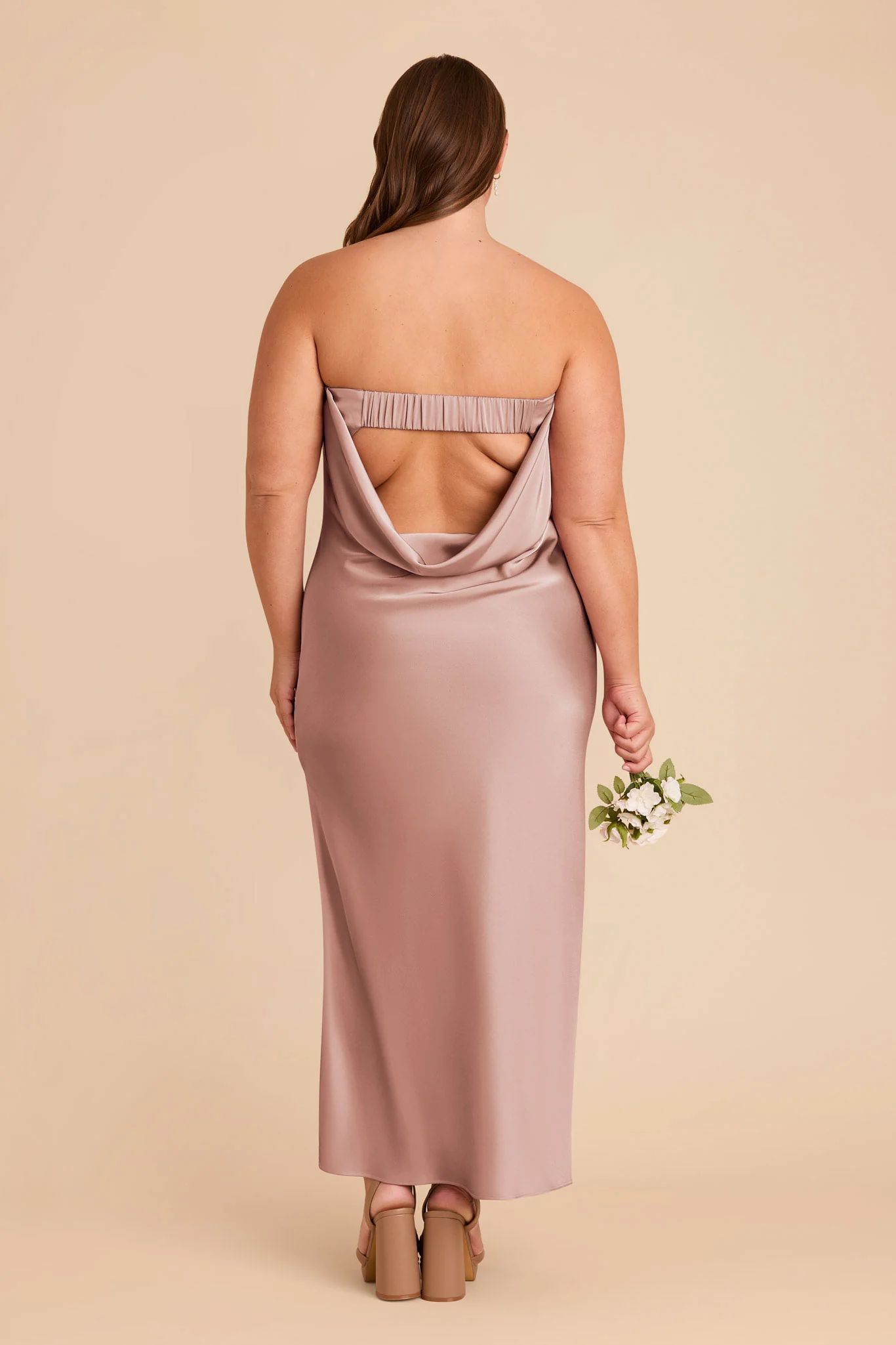 Isla Matte Satin Dress - English Rose - Image 11