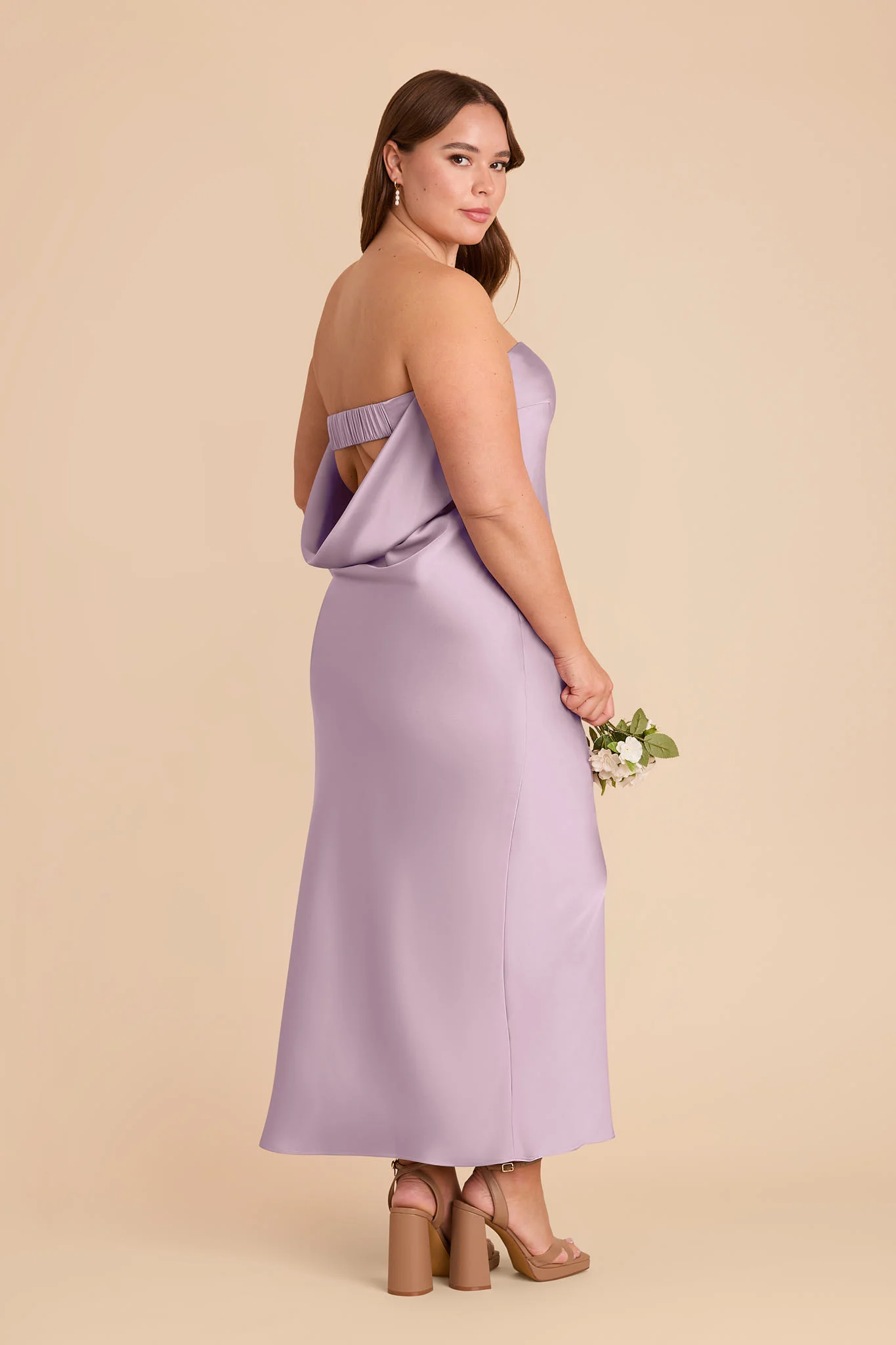 Isla Matte Satin Dress - Lavender - Image 10