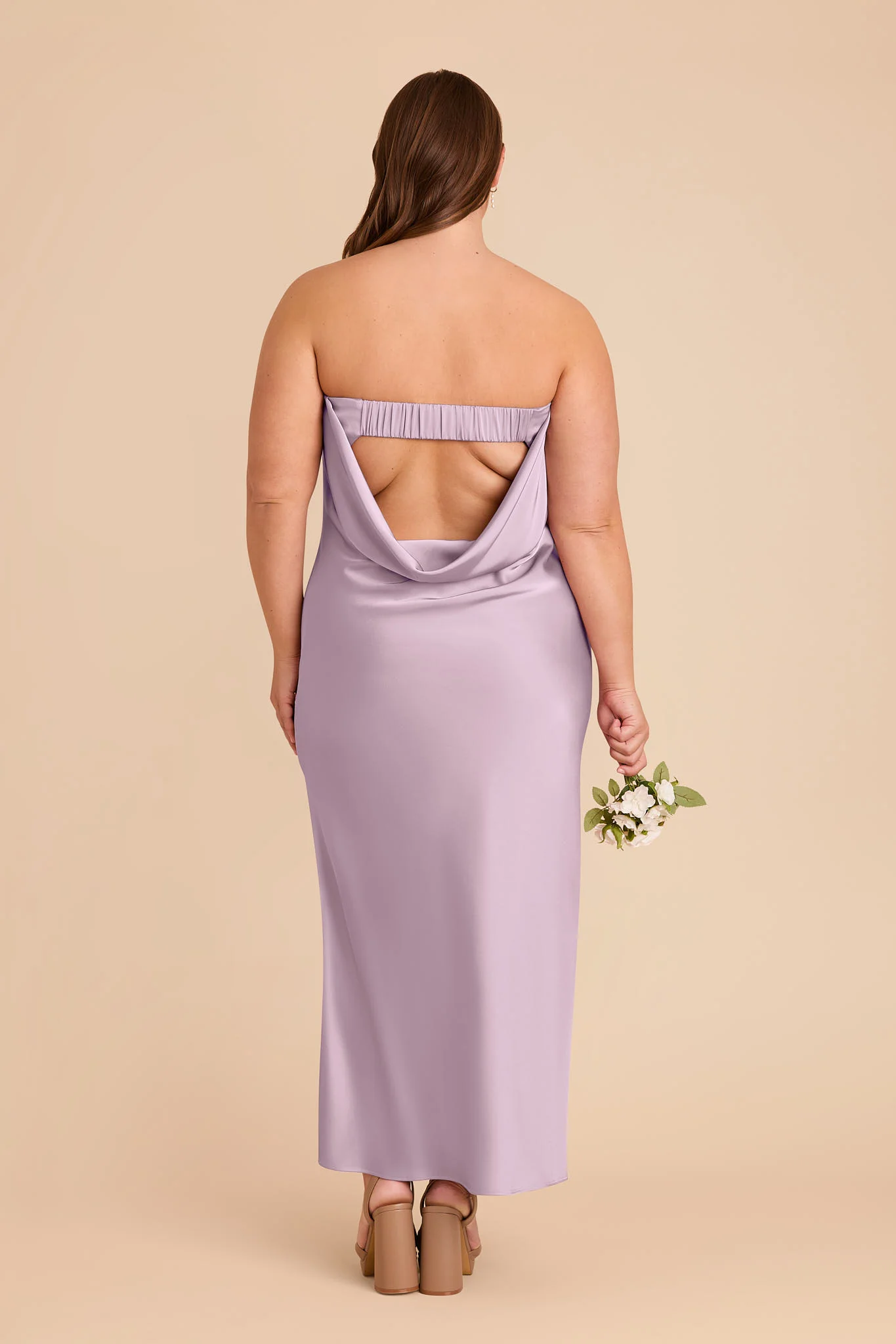 Isla Matte Satin Dress - Lavender - Image 11