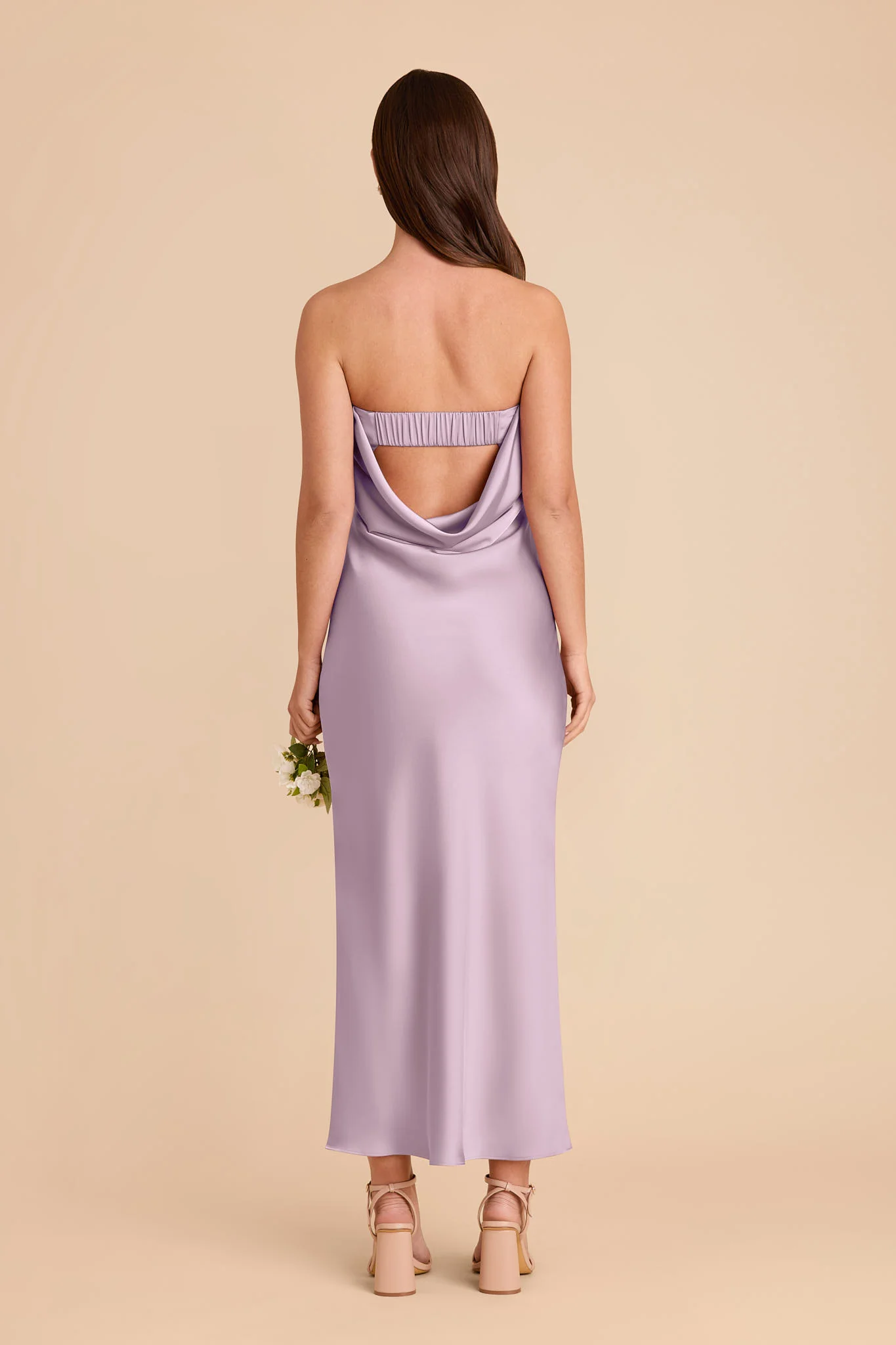 Isla Matte Satin Dress - Lavender - Image 7