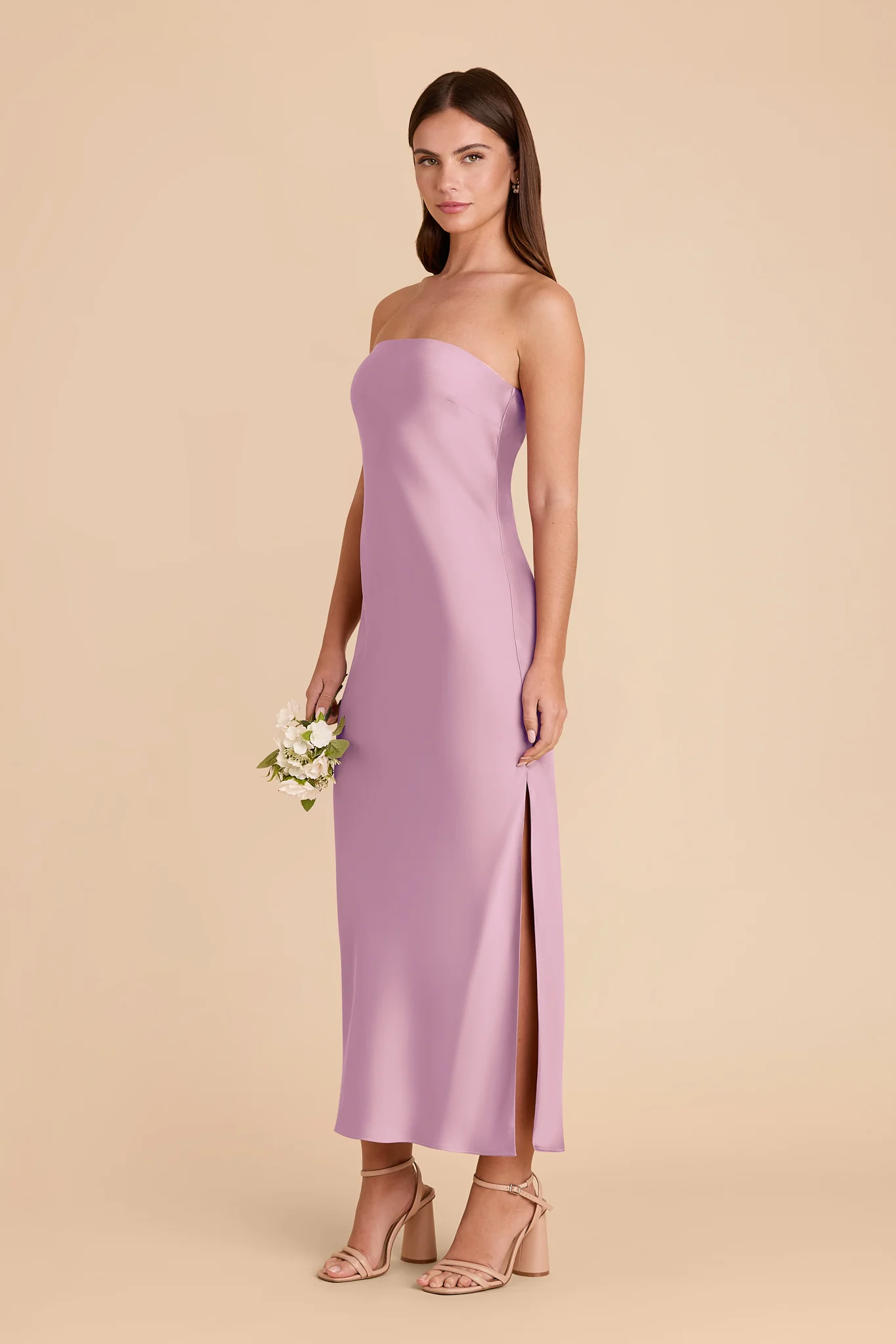 Isla Matte Satin Dress - Orchid - Image 3