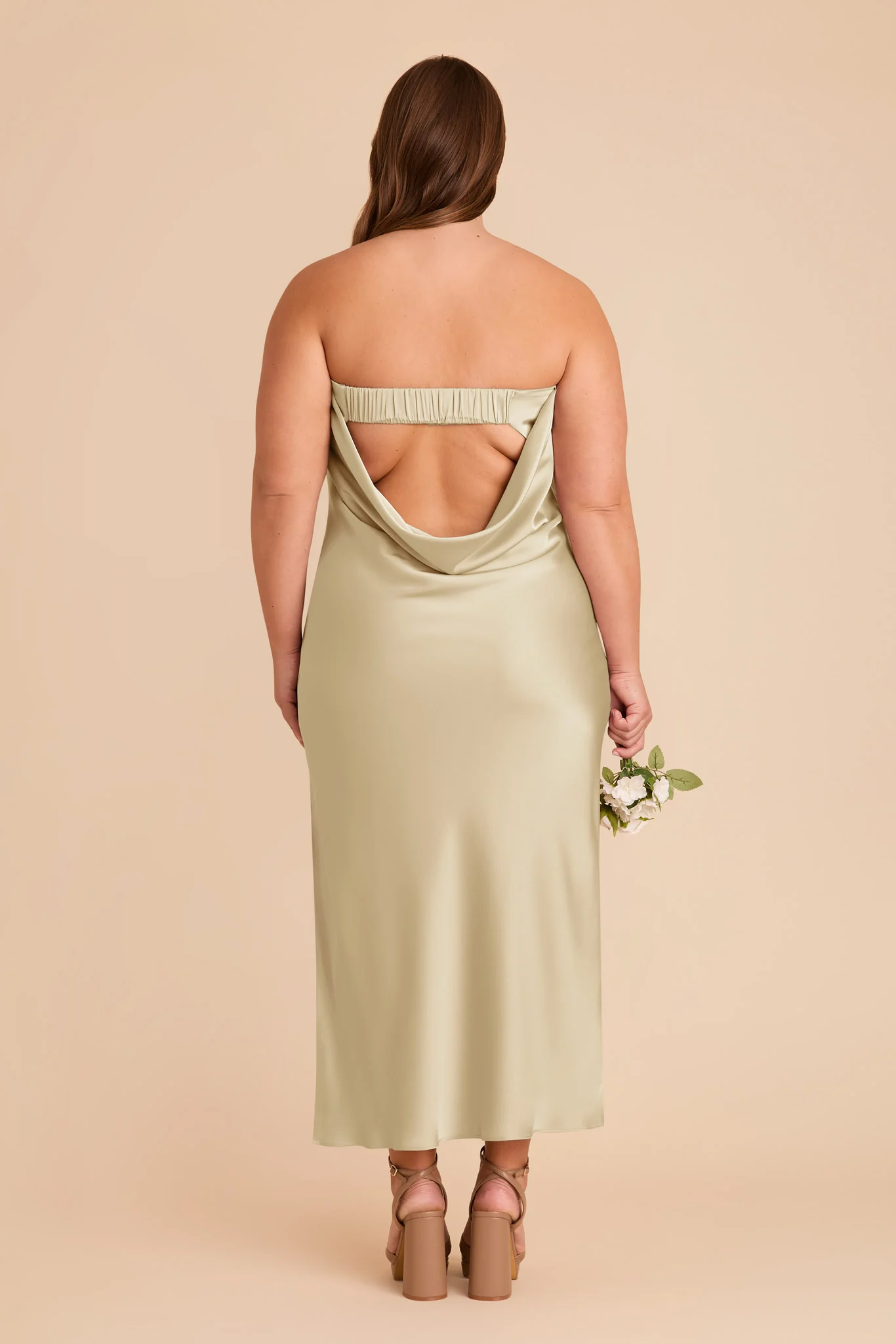 Isla Matte Satin Dress - Prosecco - Image 11