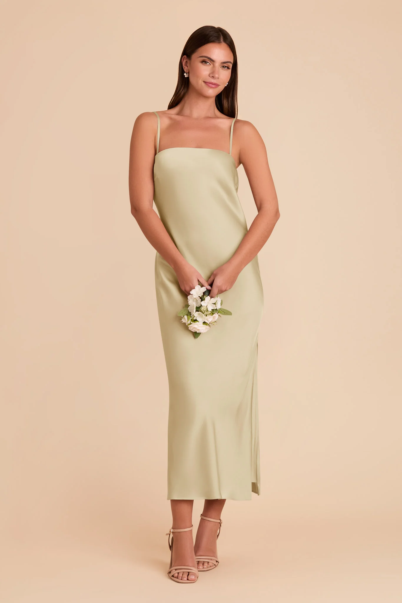 Isla Matte Satin Dress - Prosecco - Image 5
