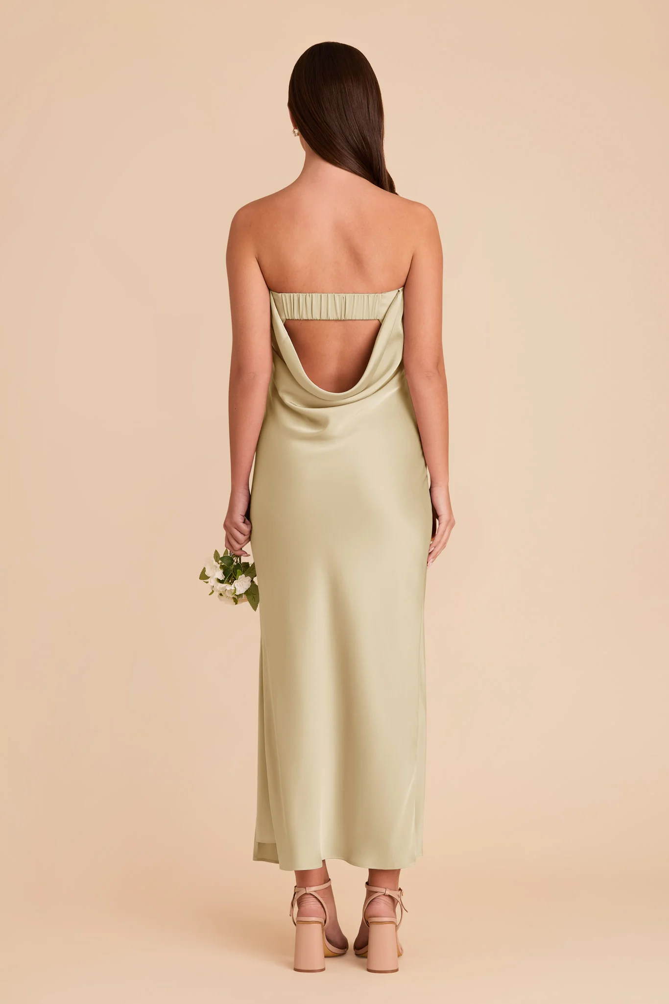 Isla Matte Satin Dress - Prosecco - Image 6