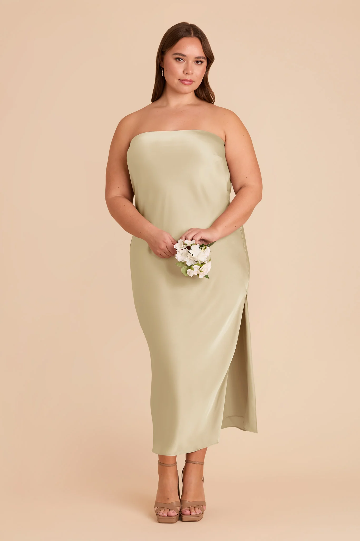 Isla Matte Satin Dress - Prosecco - Image 7