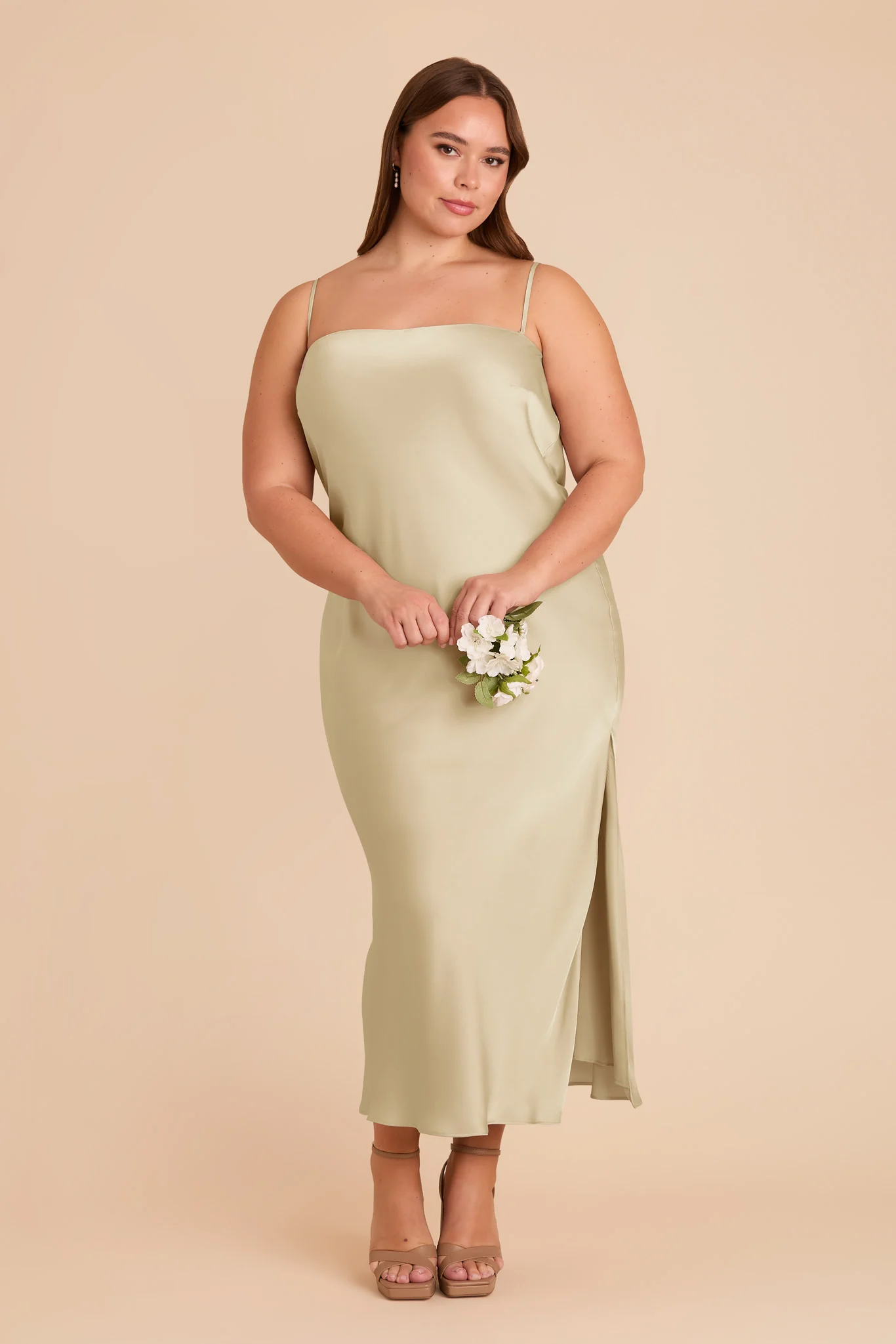 Isla Matte Satin Dress - Prosecco - Image 9