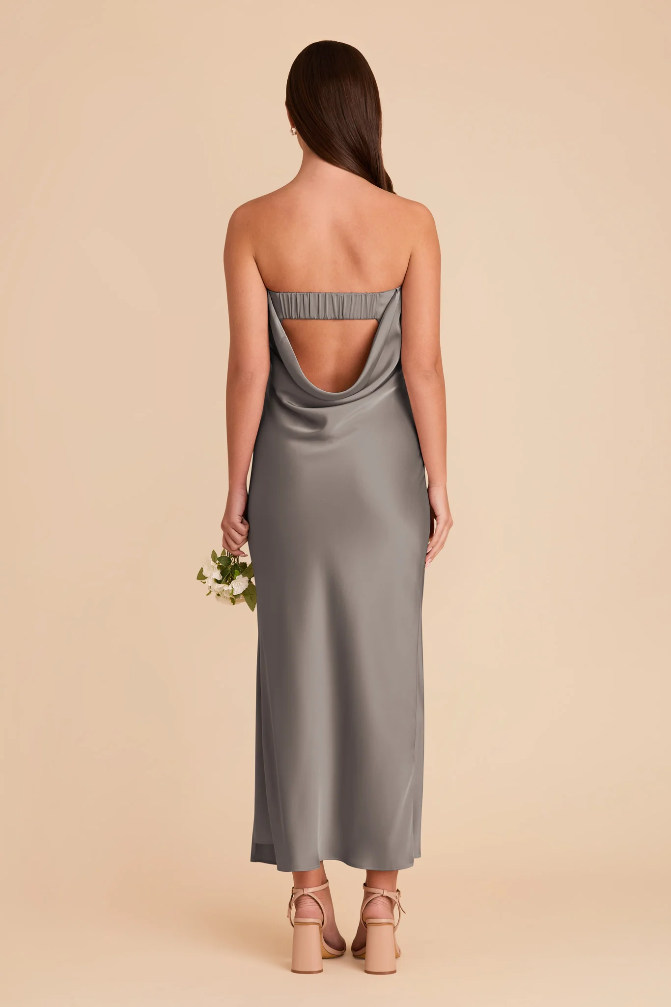 Isla Matte Satin Dress - Quartz - Image 6