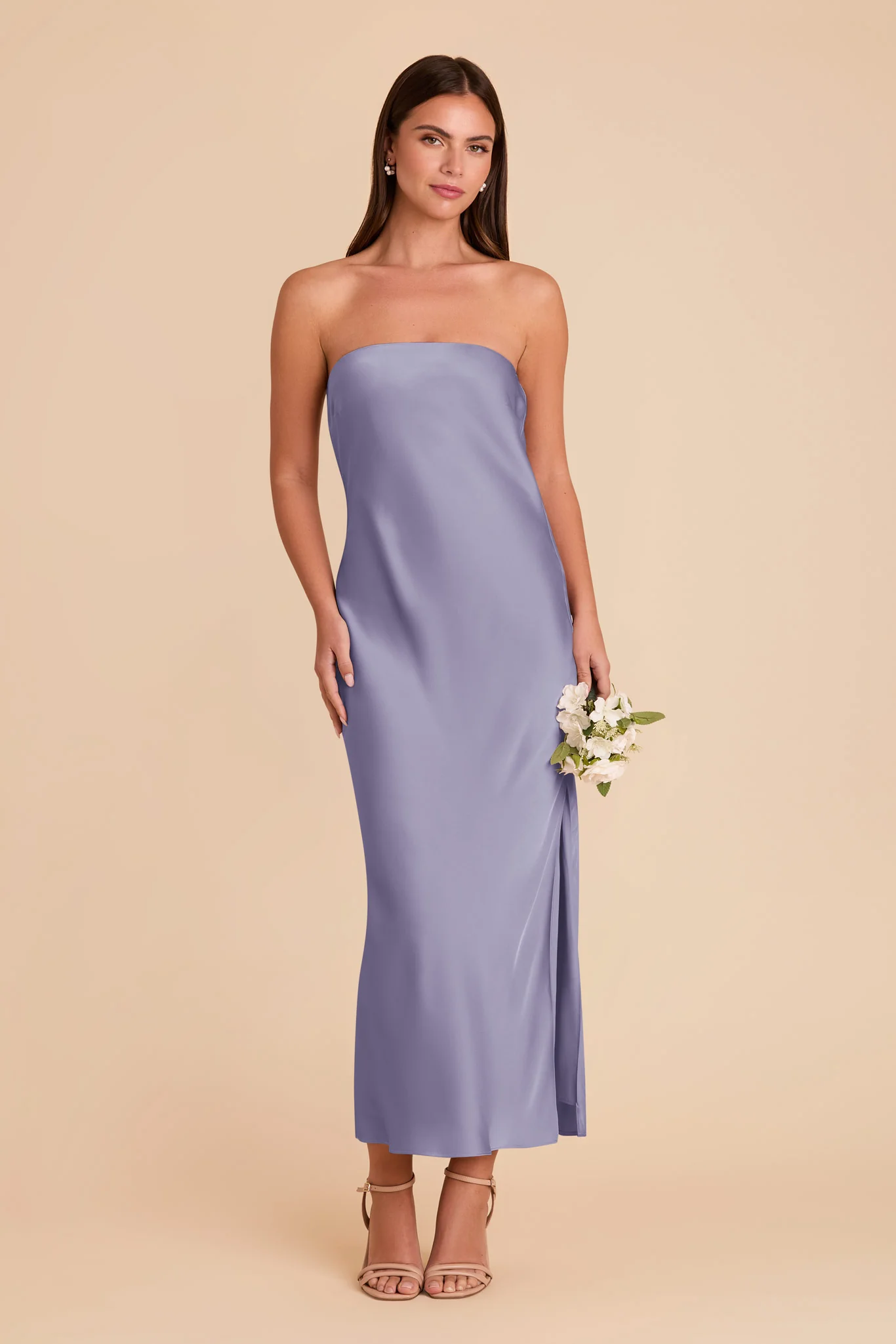 Isla Matte Satin Dress - Wisteria - Image 3