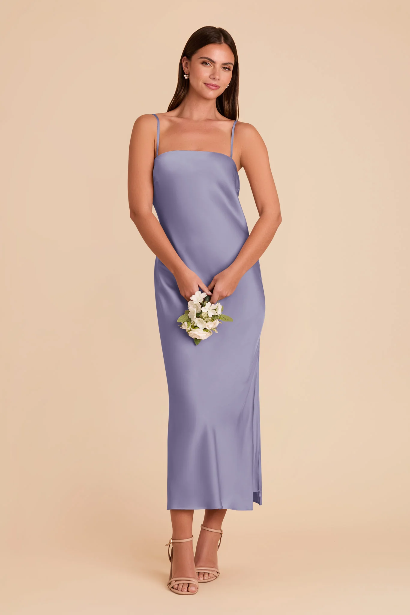 Isla Matte Satin Dress - Wisteria - Image 4