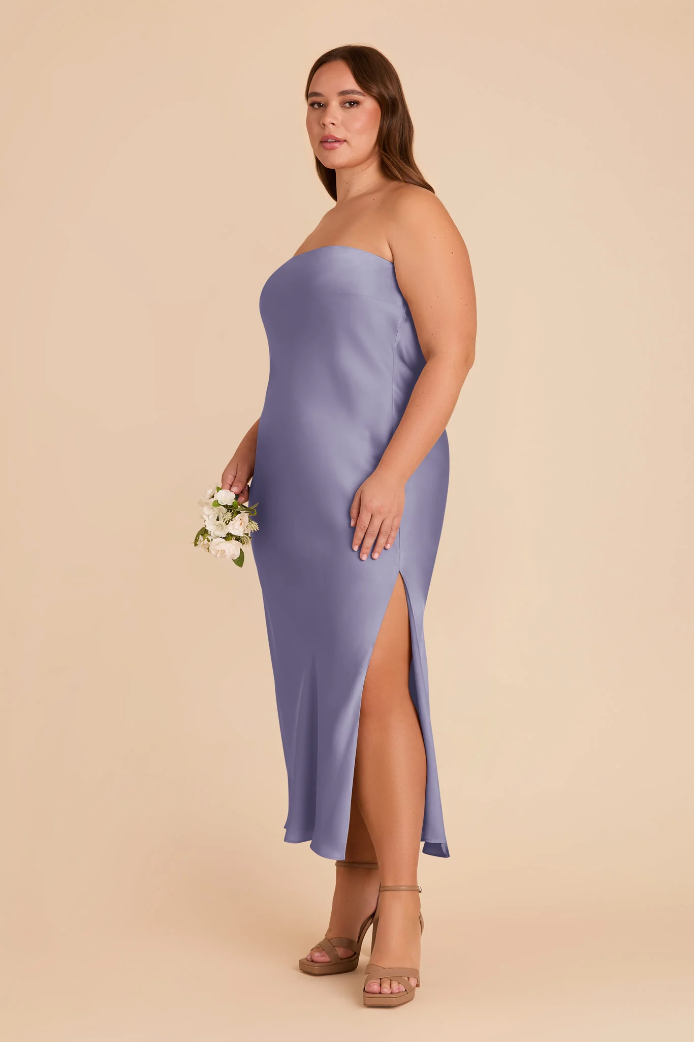 Isla Matte Satin Dress - Wisteria - Image 9