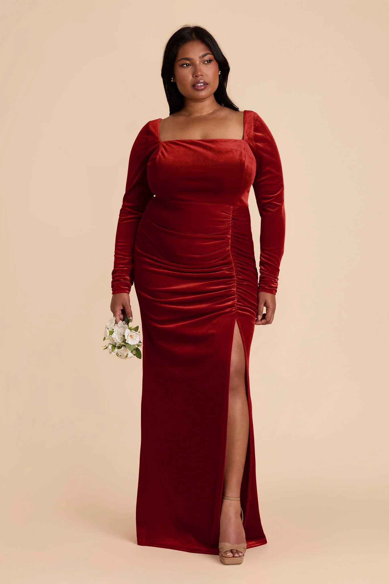 Ivy Velvet Dress - Burnt Orange - Image 8