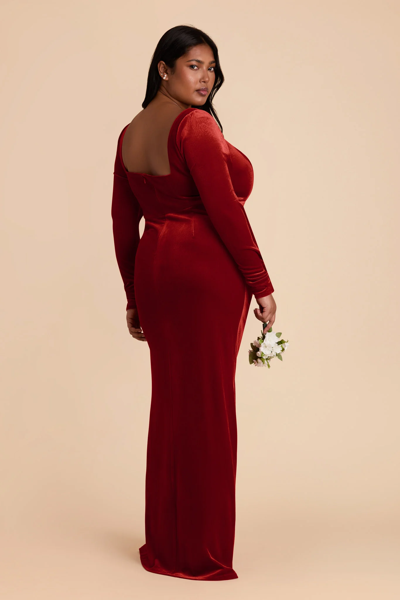 Ivy Velvet Dress - Burnt Orange - Image 9