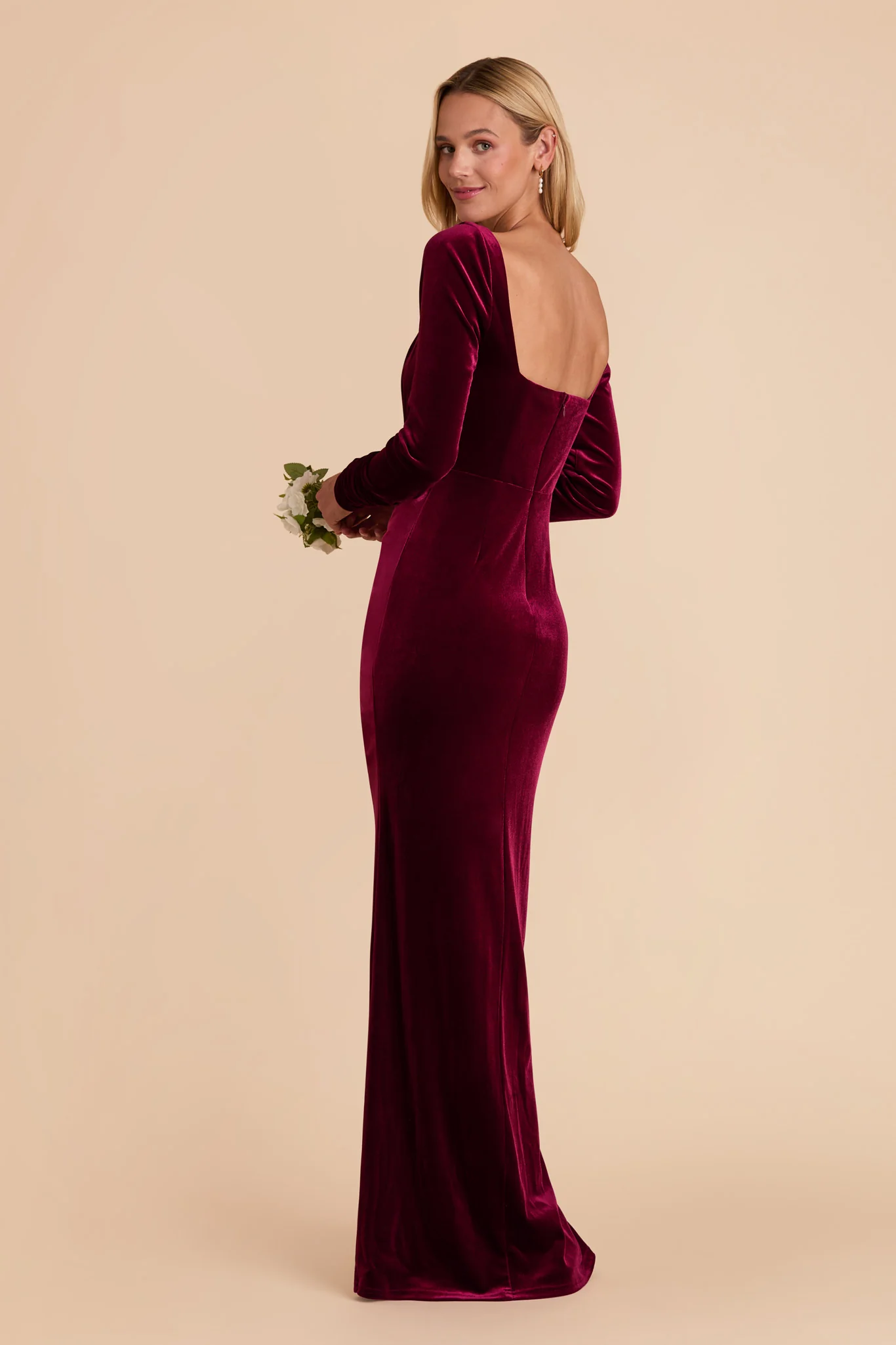 Ivy Velvet Dress - Cabernet - Image 3