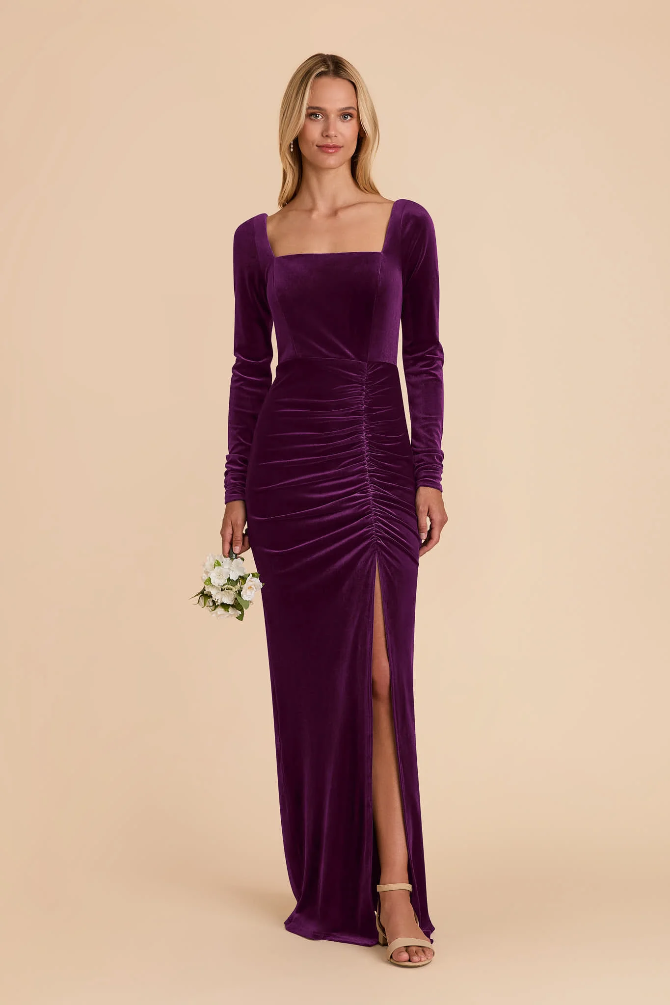 Ivy Velvet Dress - Fig