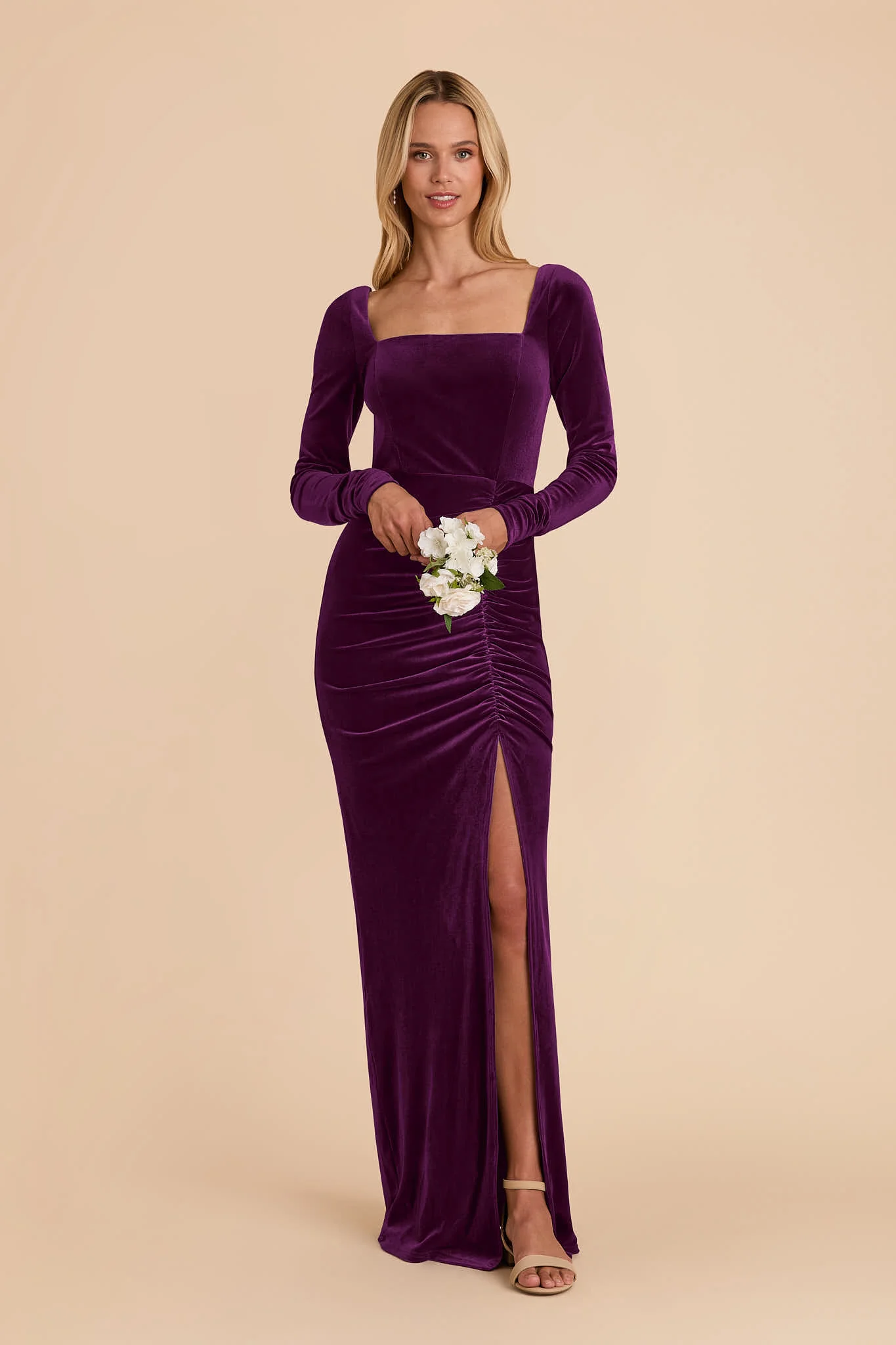 Ivy Velvet Dress - Fig - Image 3