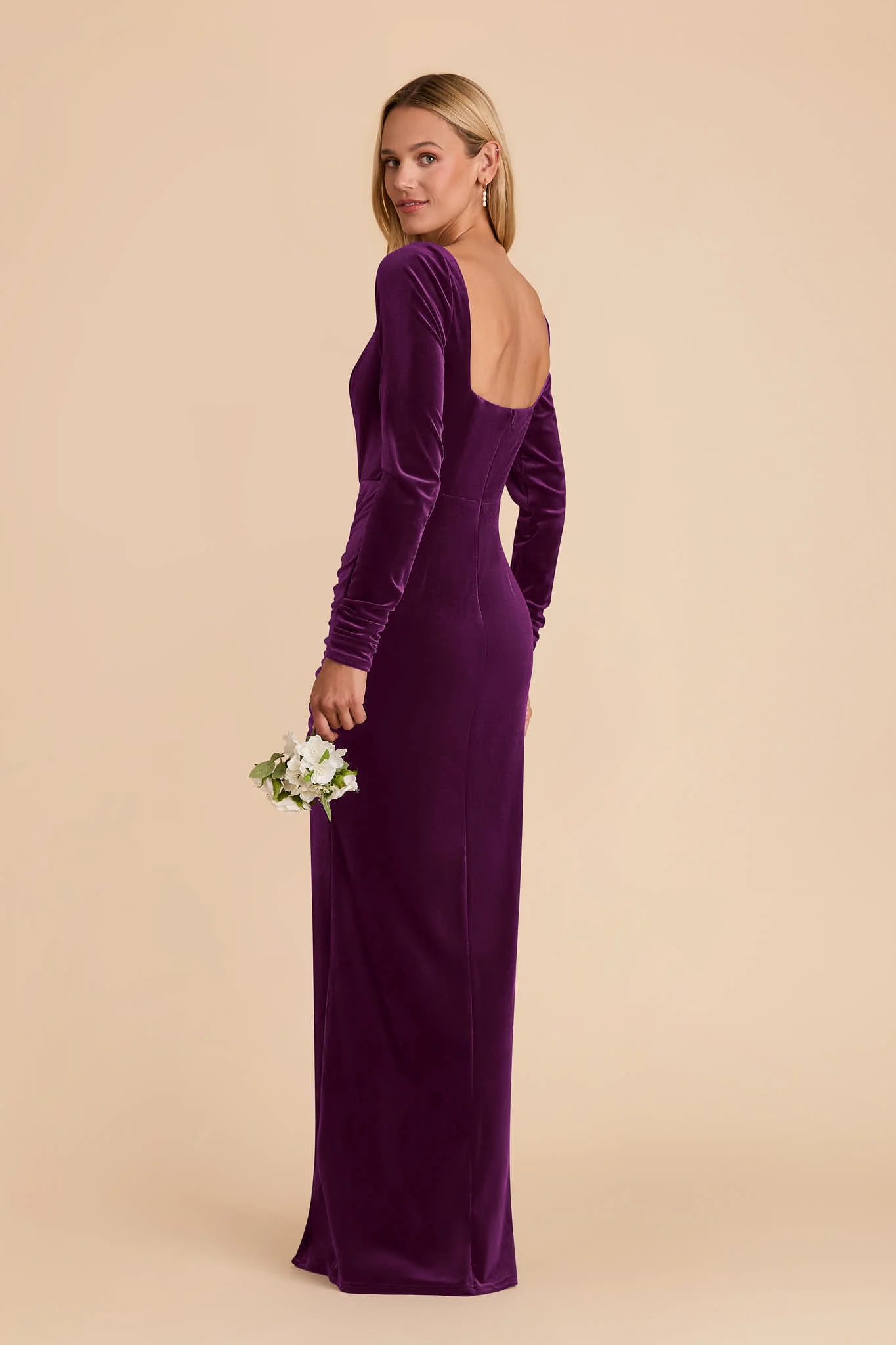 Ivy Velvet Dress - Fig - Image 4