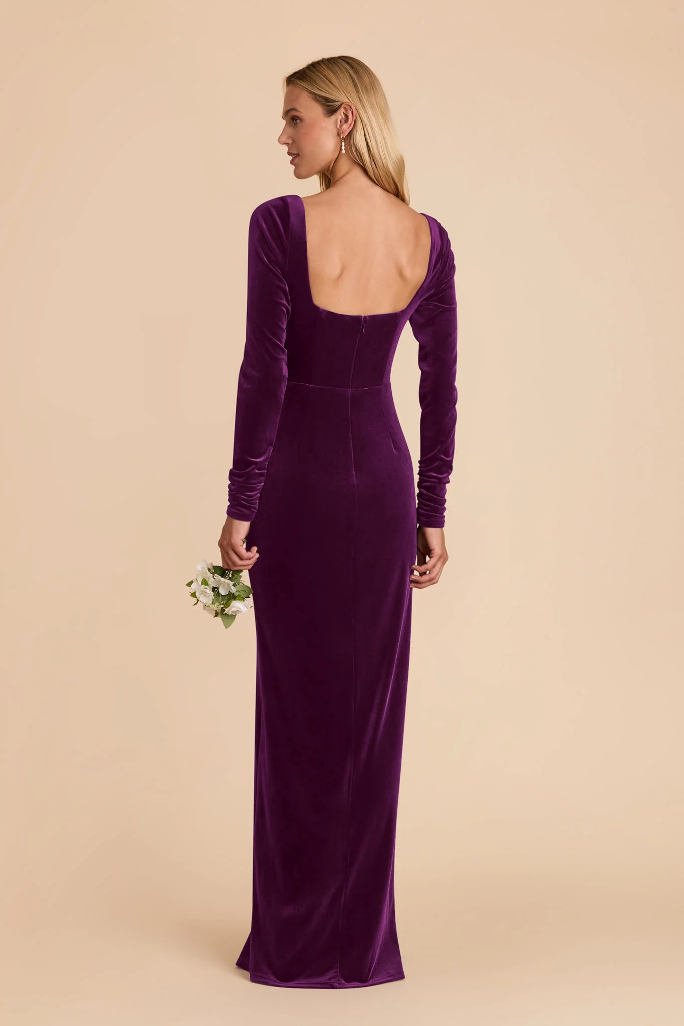 Ivy Velvet Dress - Fig - Image 5