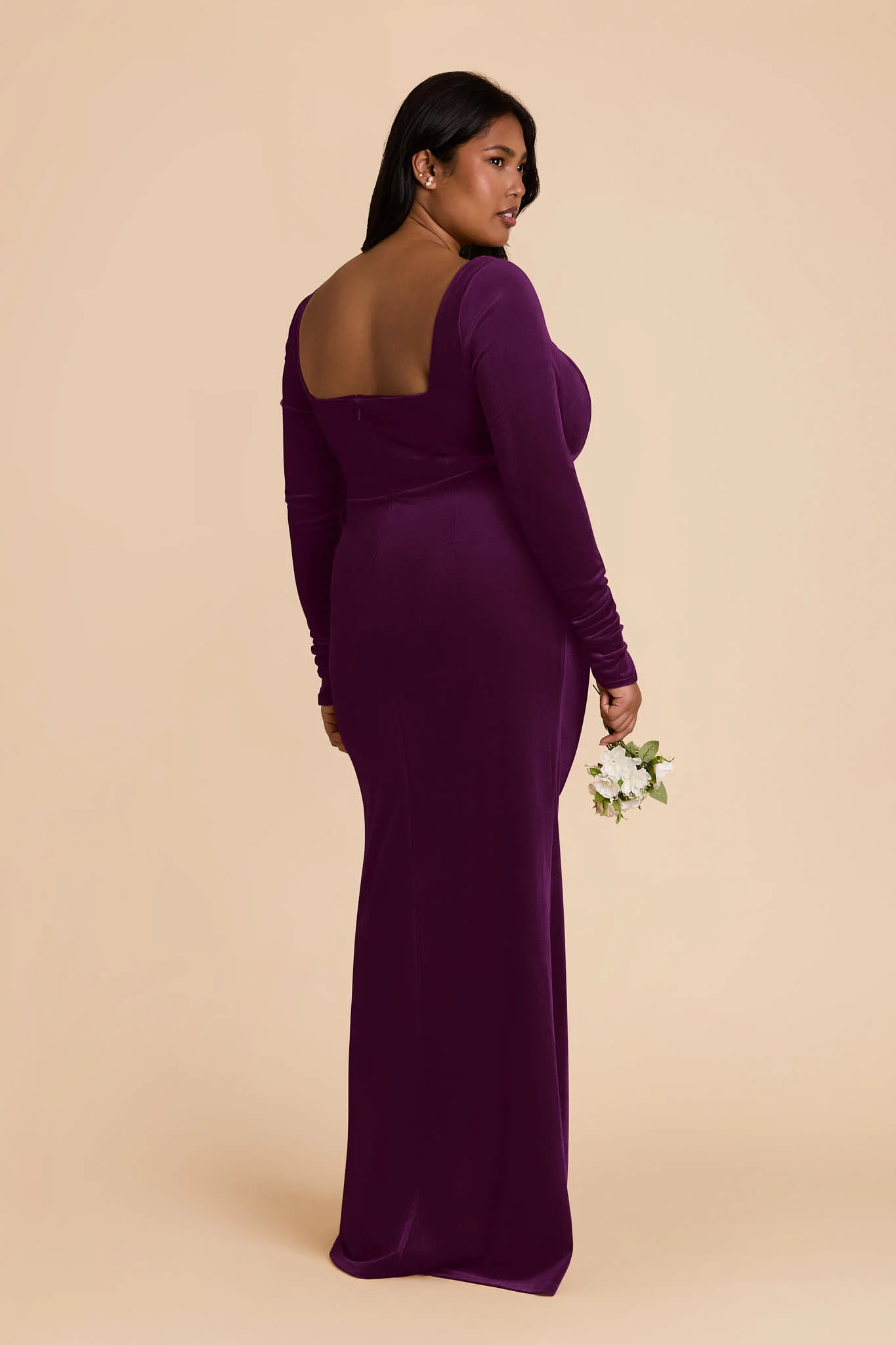 Ivy Velvet Dress - Fig - Image 6