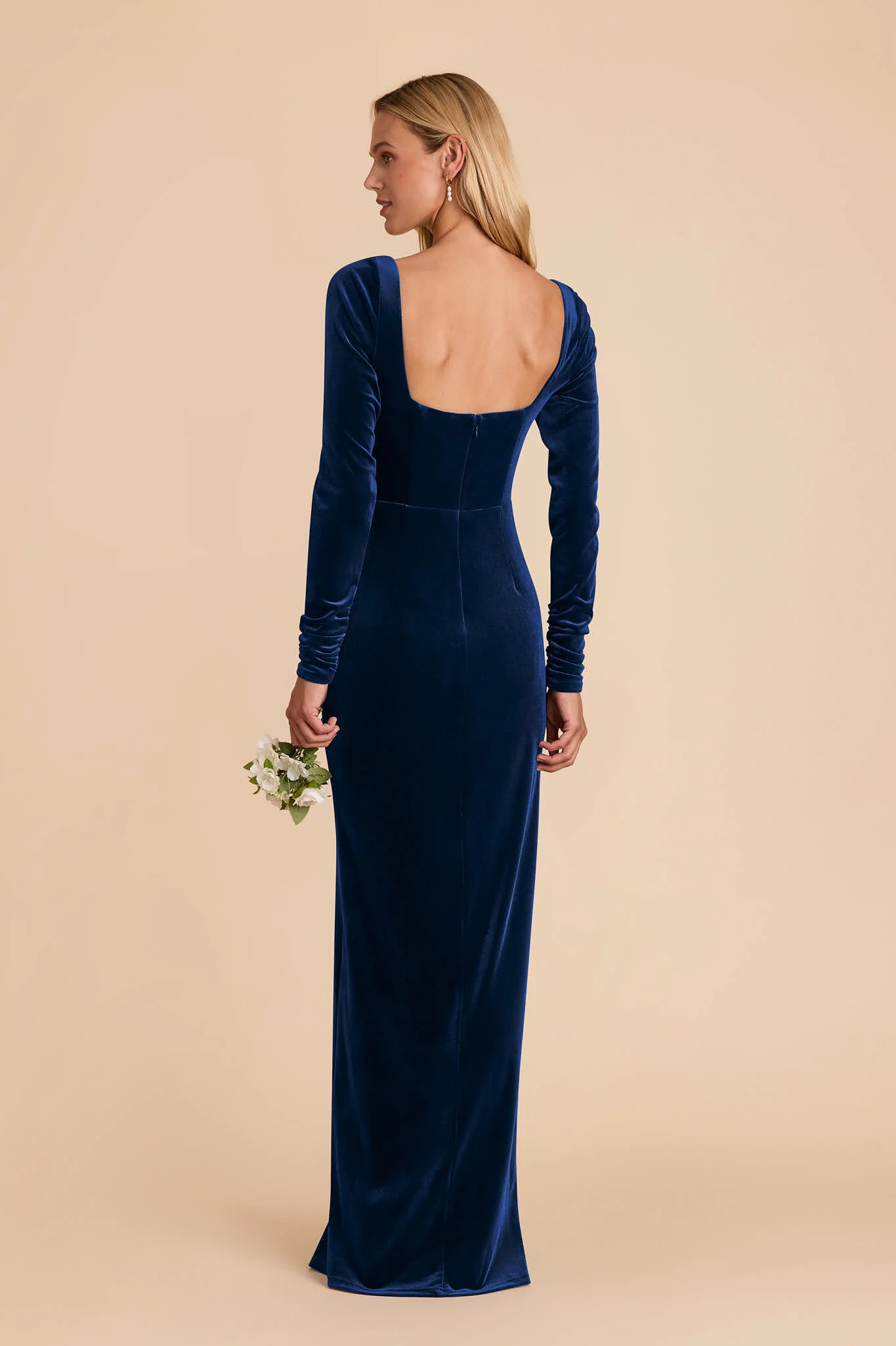 Ivy Velvet Dress - Navy - Image 5