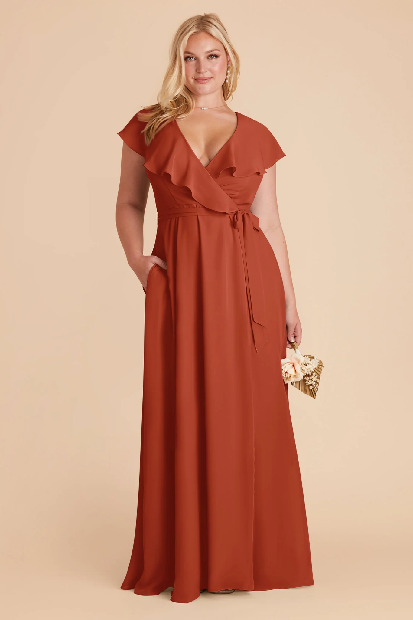 Jackson Chiffon Dress - Auburn - Image 2