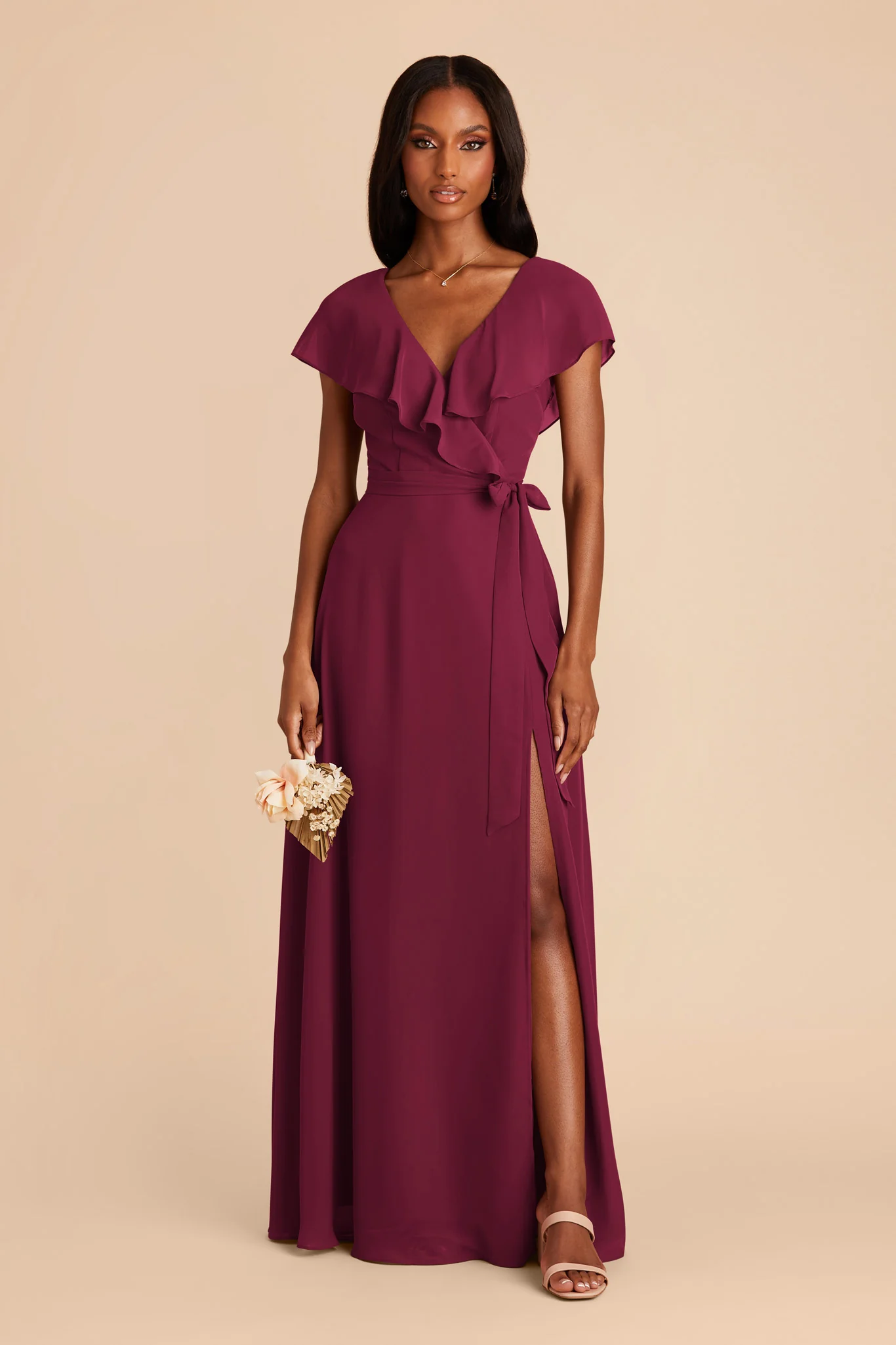 Jackson Chiffon Dress - Berry