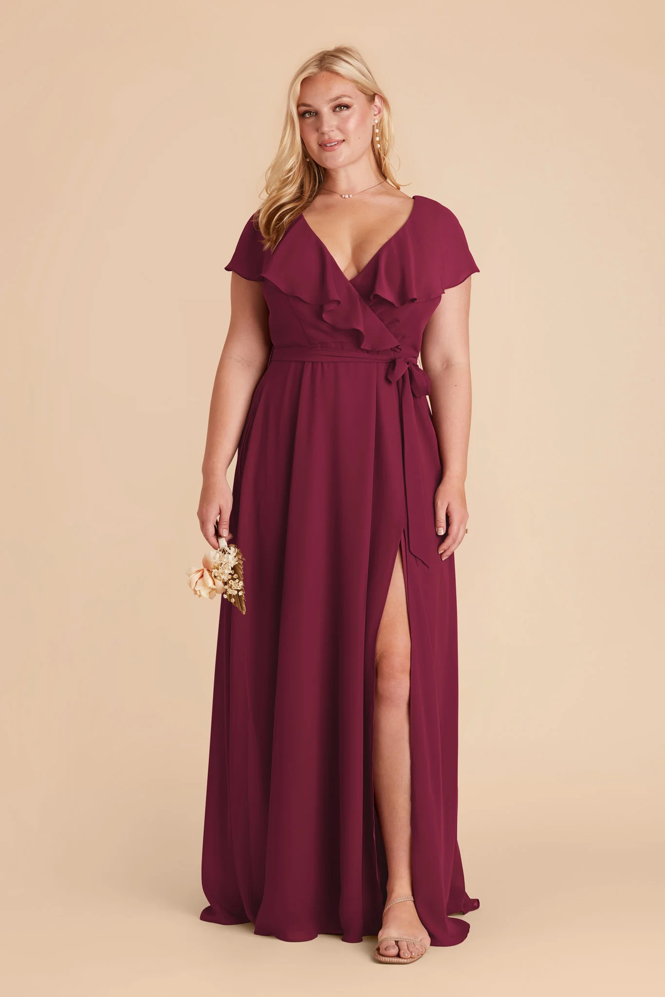 Jackson Chiffon Dress - Berry - Image 2