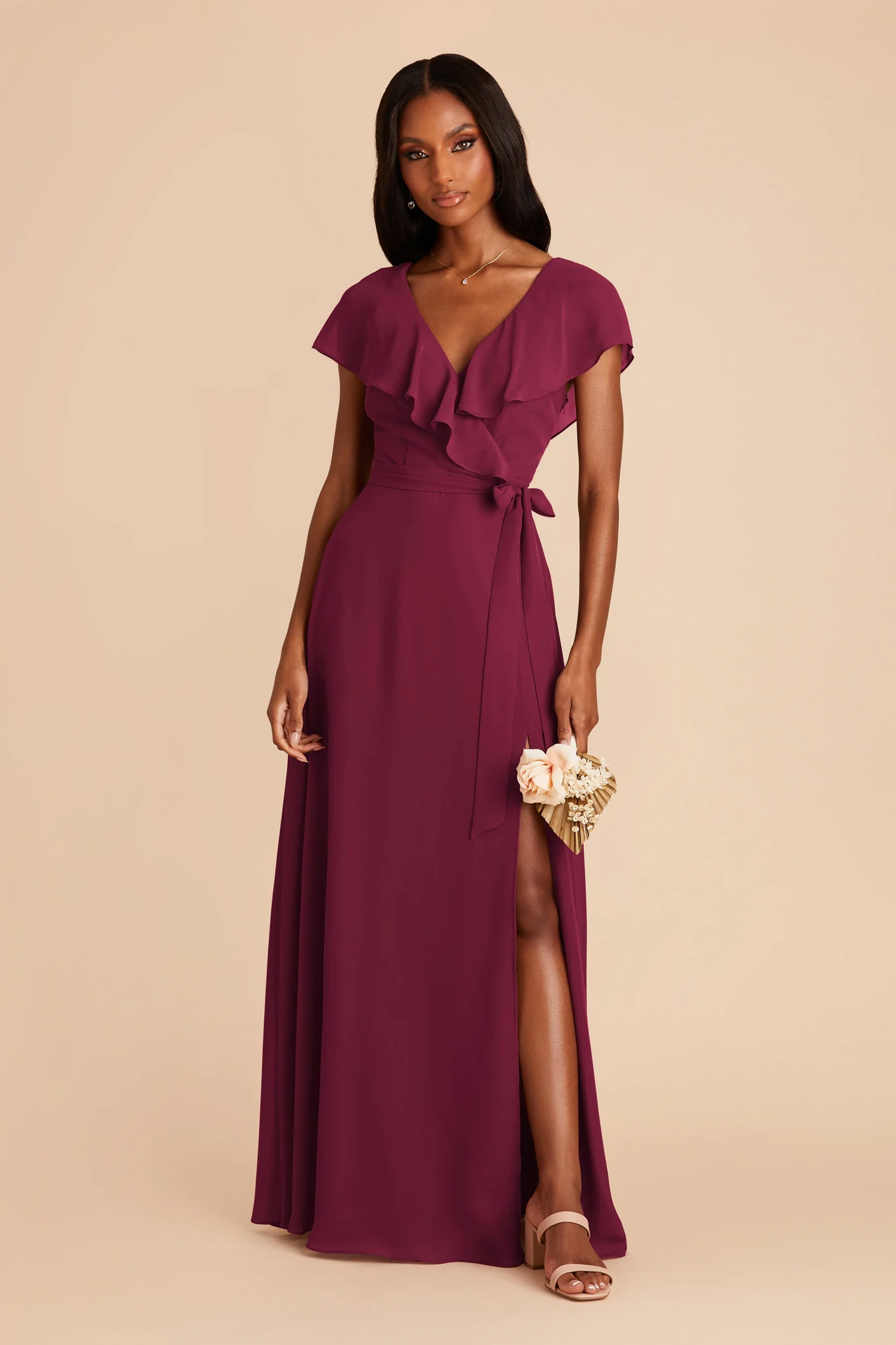Jackson Chiffon Dress - Berry - Image 4