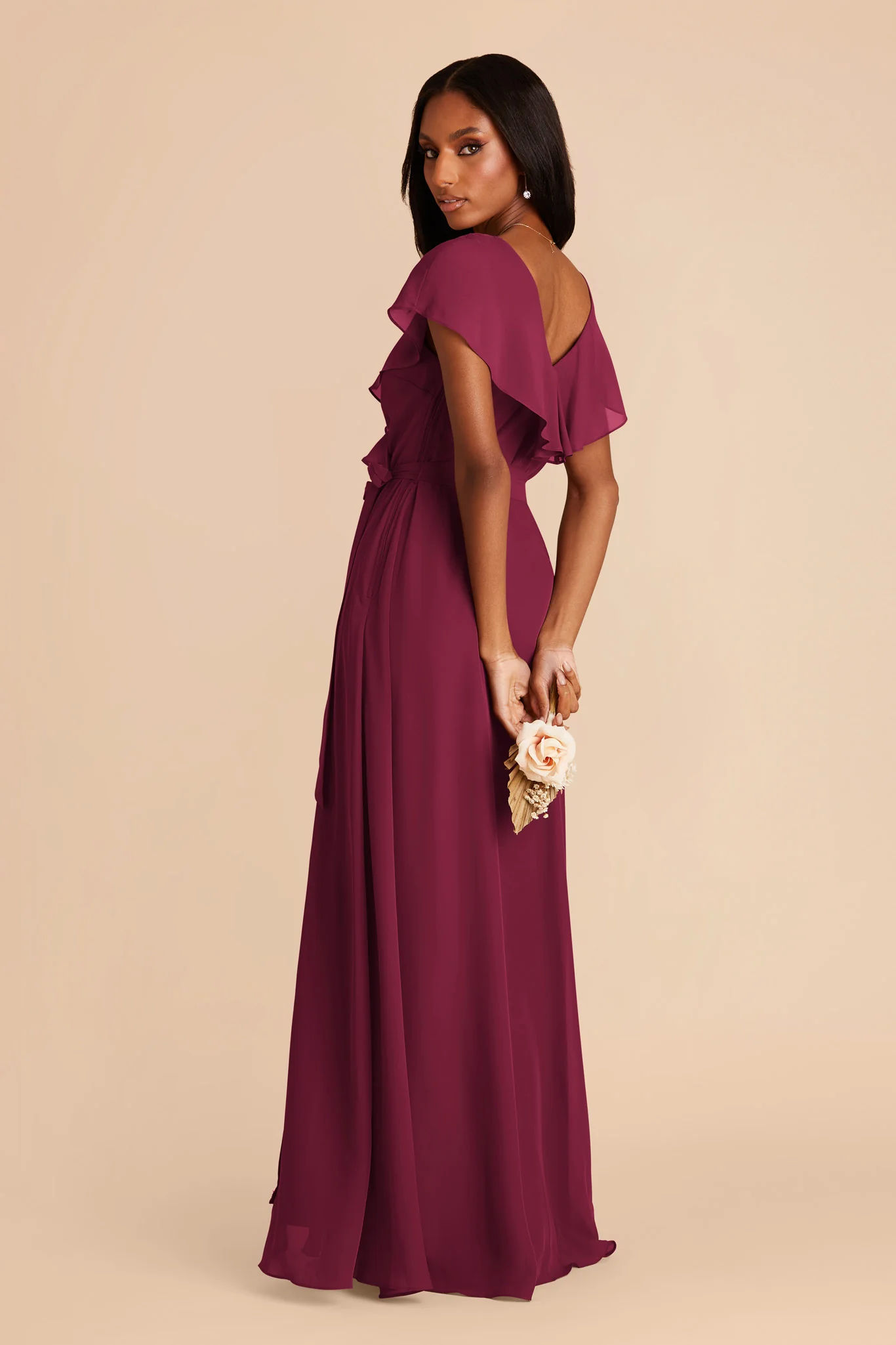 Jackson Chiffon Dress - Berry - Image 5