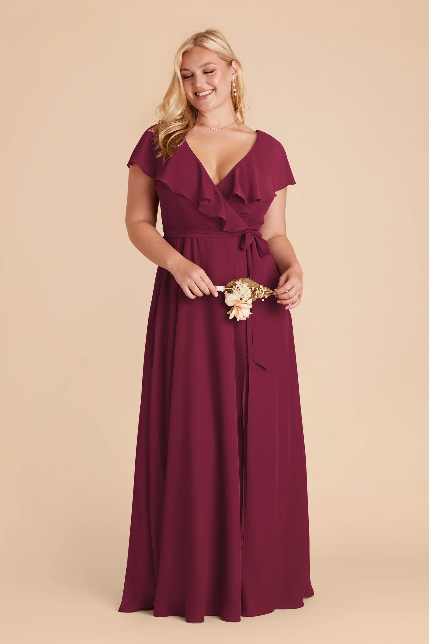Jackson Chiffon Dress - Berry - Image 6