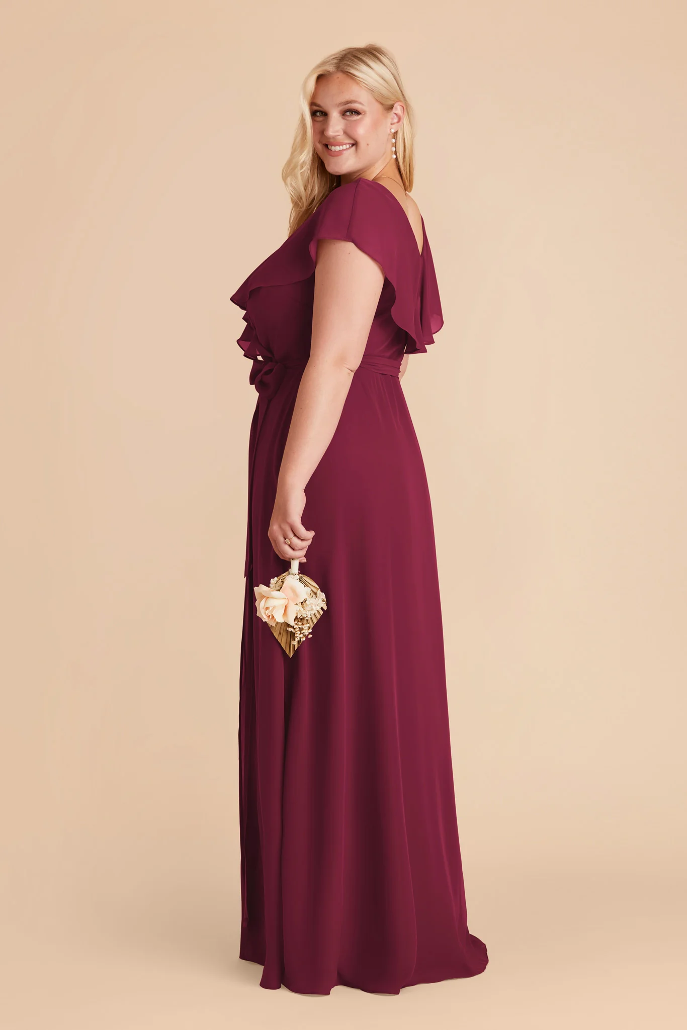 Jackson Chiffon Dress - Berry - Image 7
