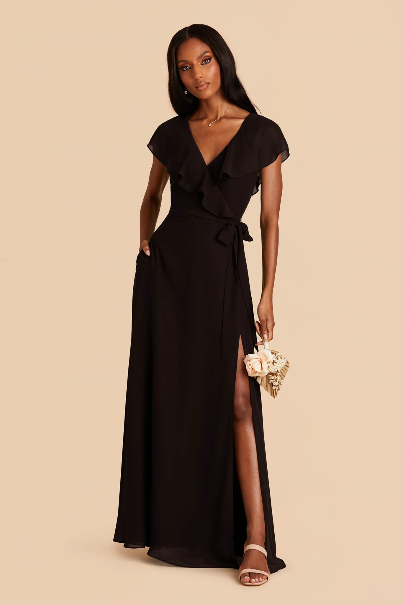 Jackson Chiffon Dress - Black - Image 3
