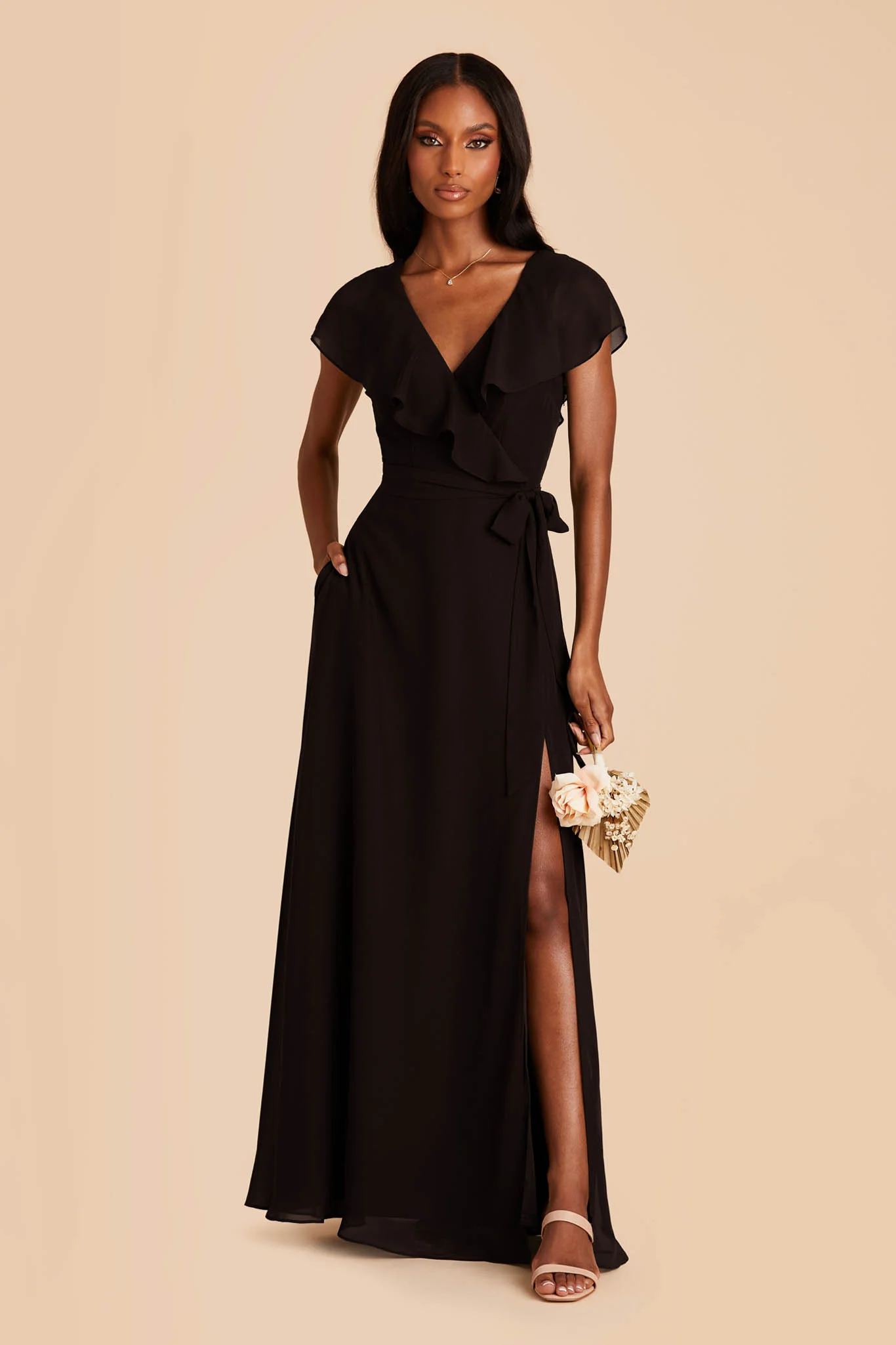 Jackson Chiffon Dress - Black - Image 4