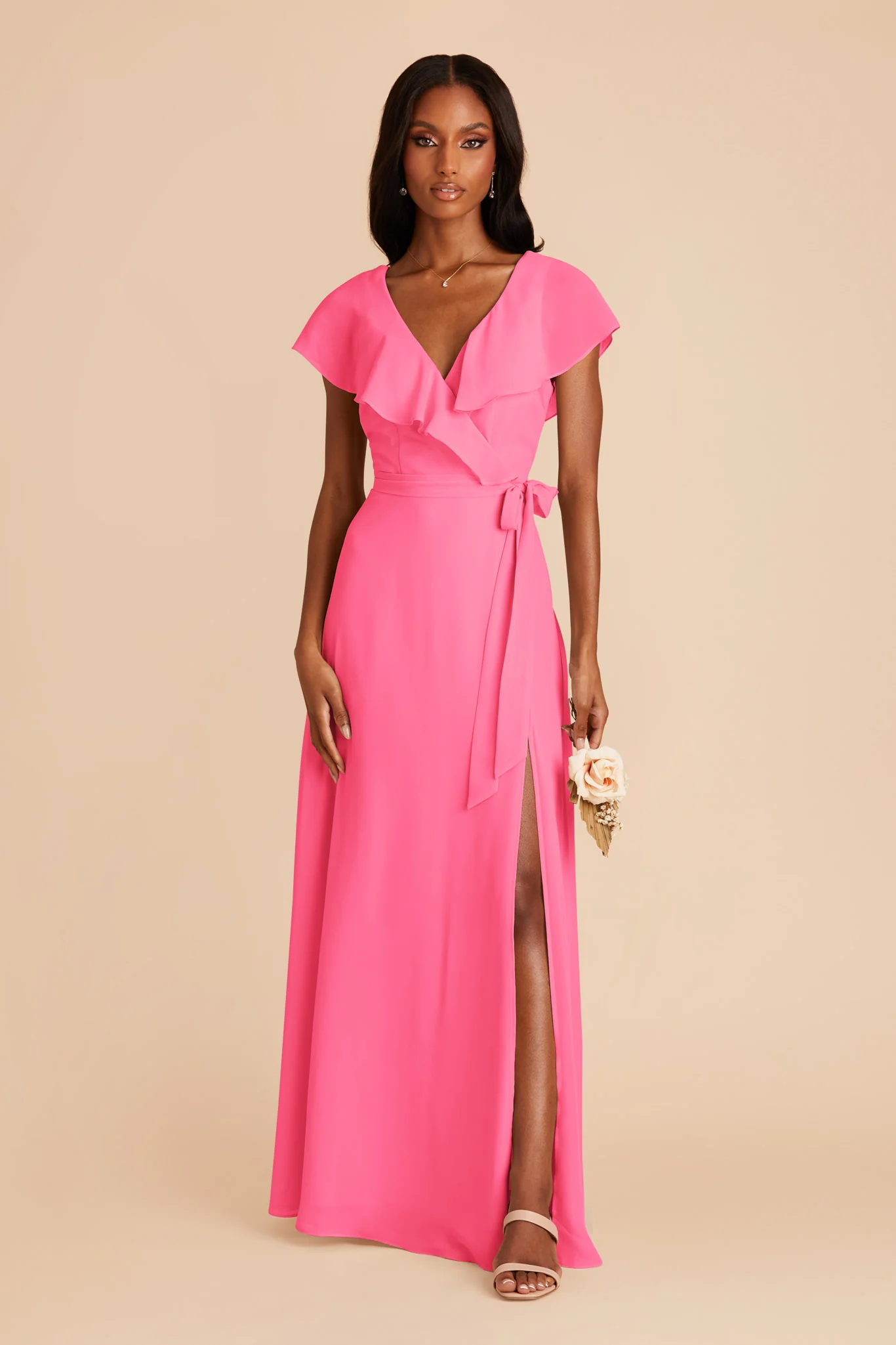 Jackson Chiffon Dress - Bon Bon Pink - Image 3