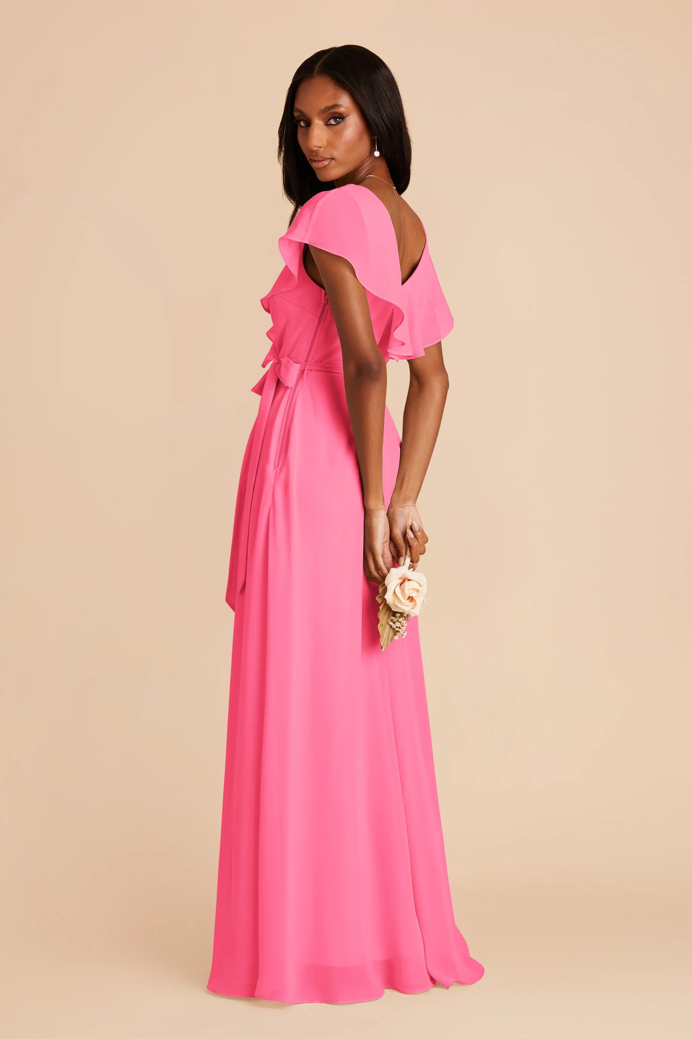 Jackson Chiffon Dress - Bon Bon Pink - Image 4