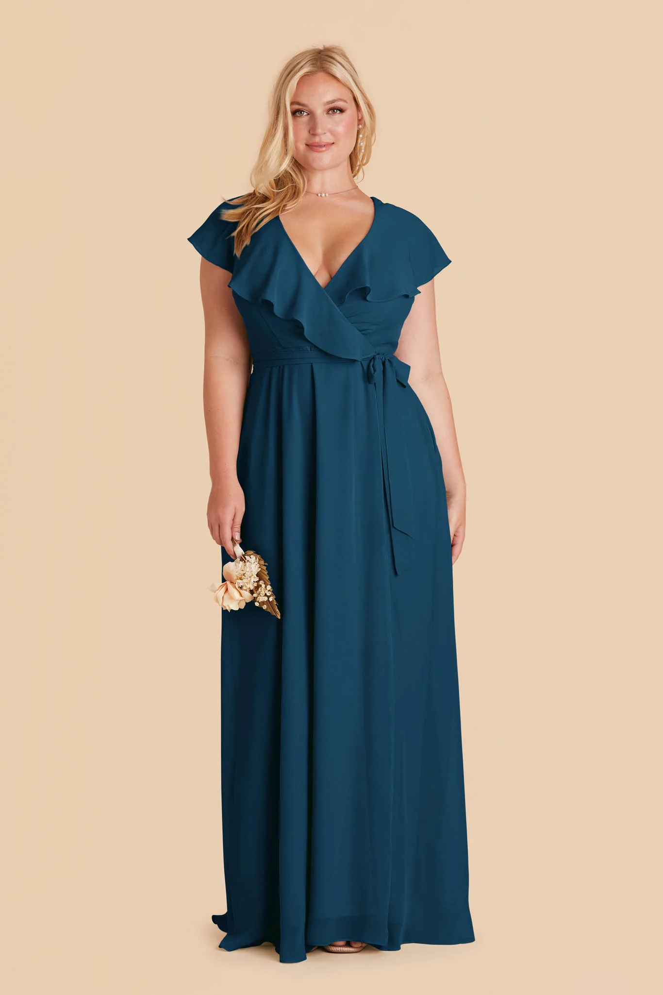 Jackson Chiffon Dress - Dark Teal - Image 2