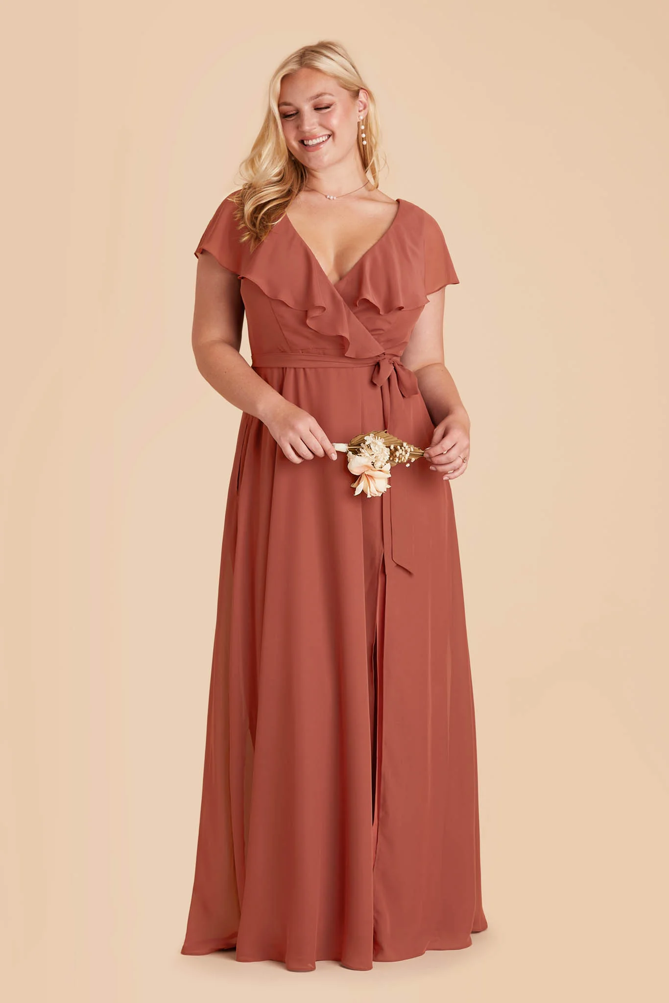 Jackson Chiffon Dress - Desert Rose - Image 2