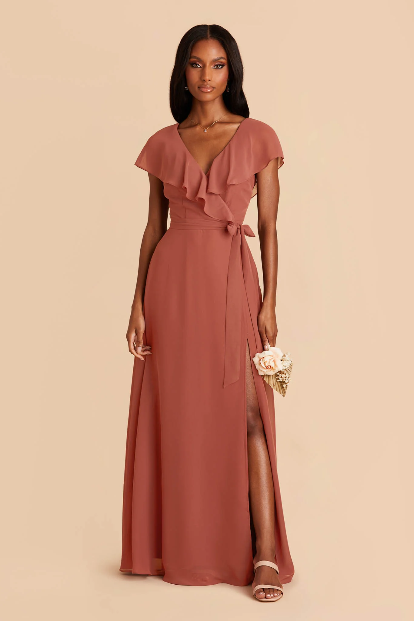 Jackson Chiffon Dress - Desert Rose - Image 4