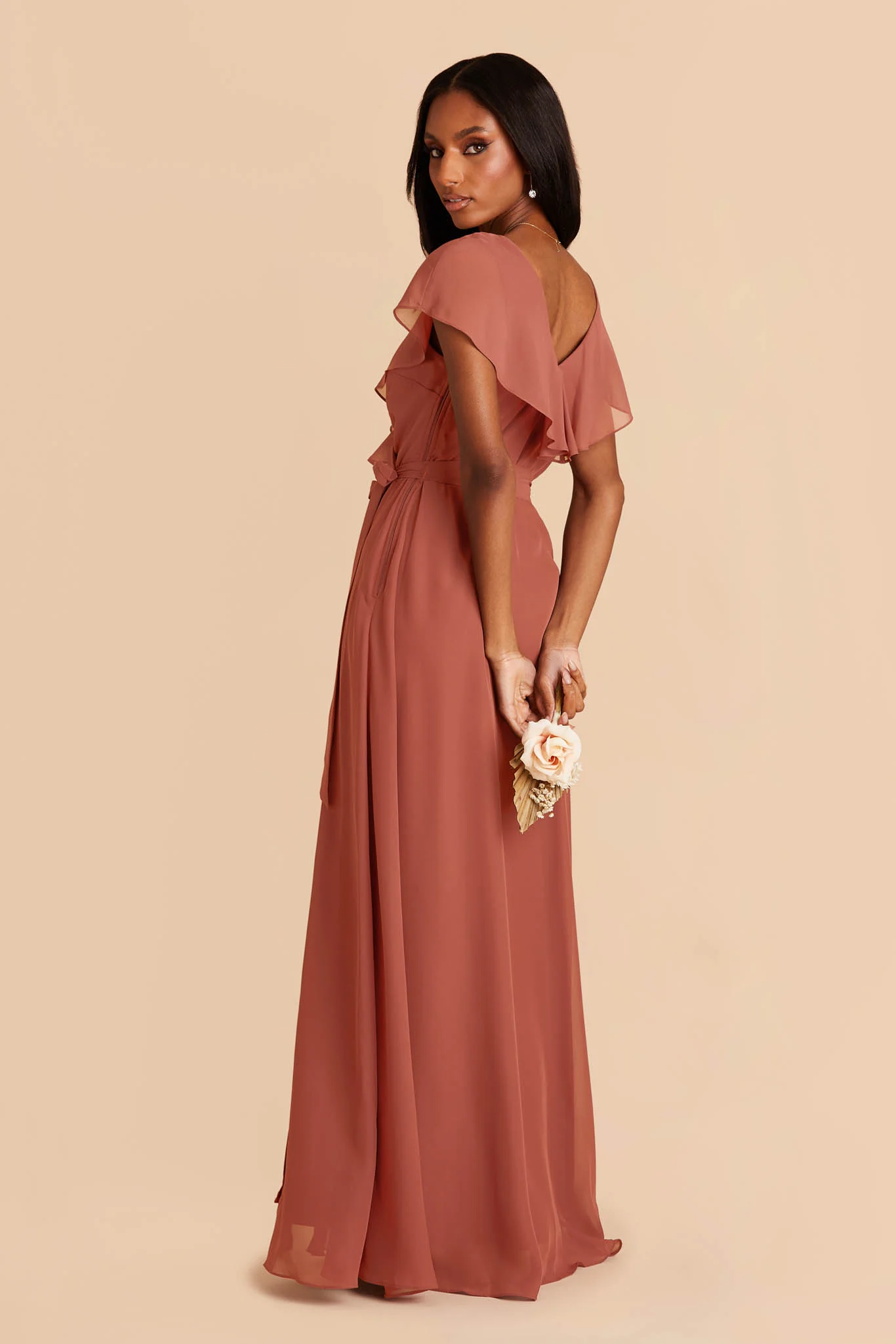 Jackson Chiffon Dress - Desert Rose - Image 5
