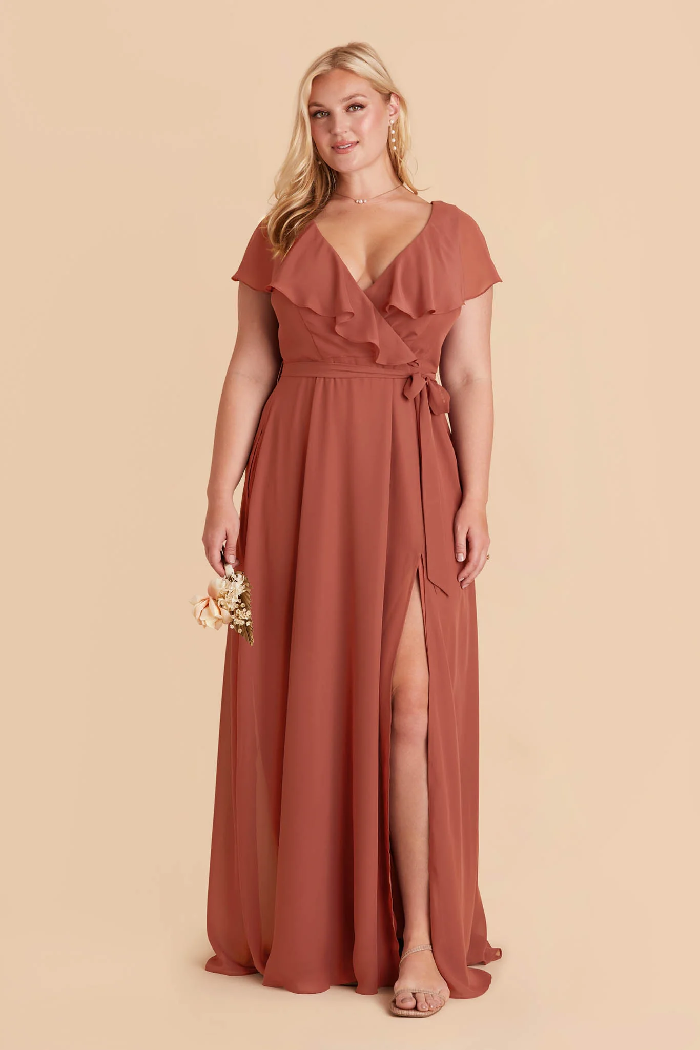 Jackson Chiffon Dress - Desert Rose - Image 6